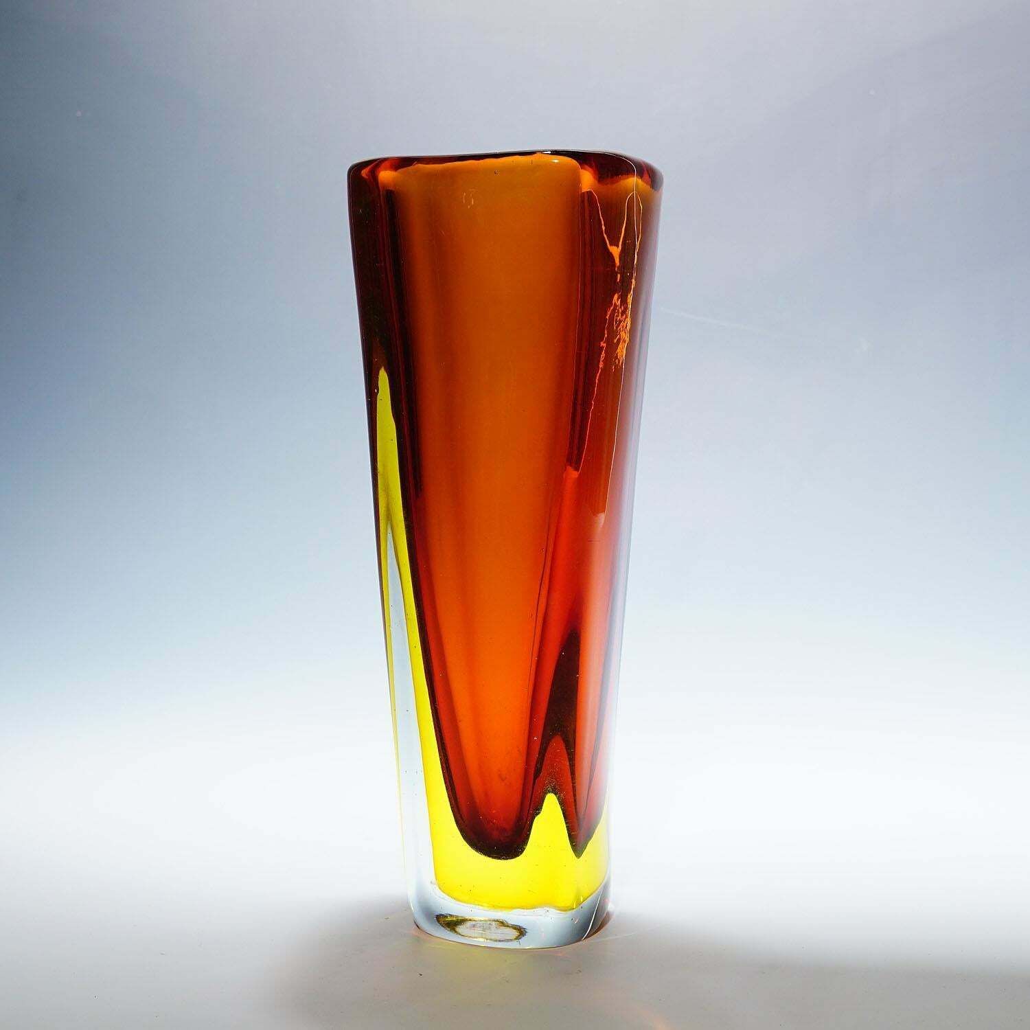 Flavio Poli For Seguso Sommerso Vase Murano Ca. 1953 photo Home Decor