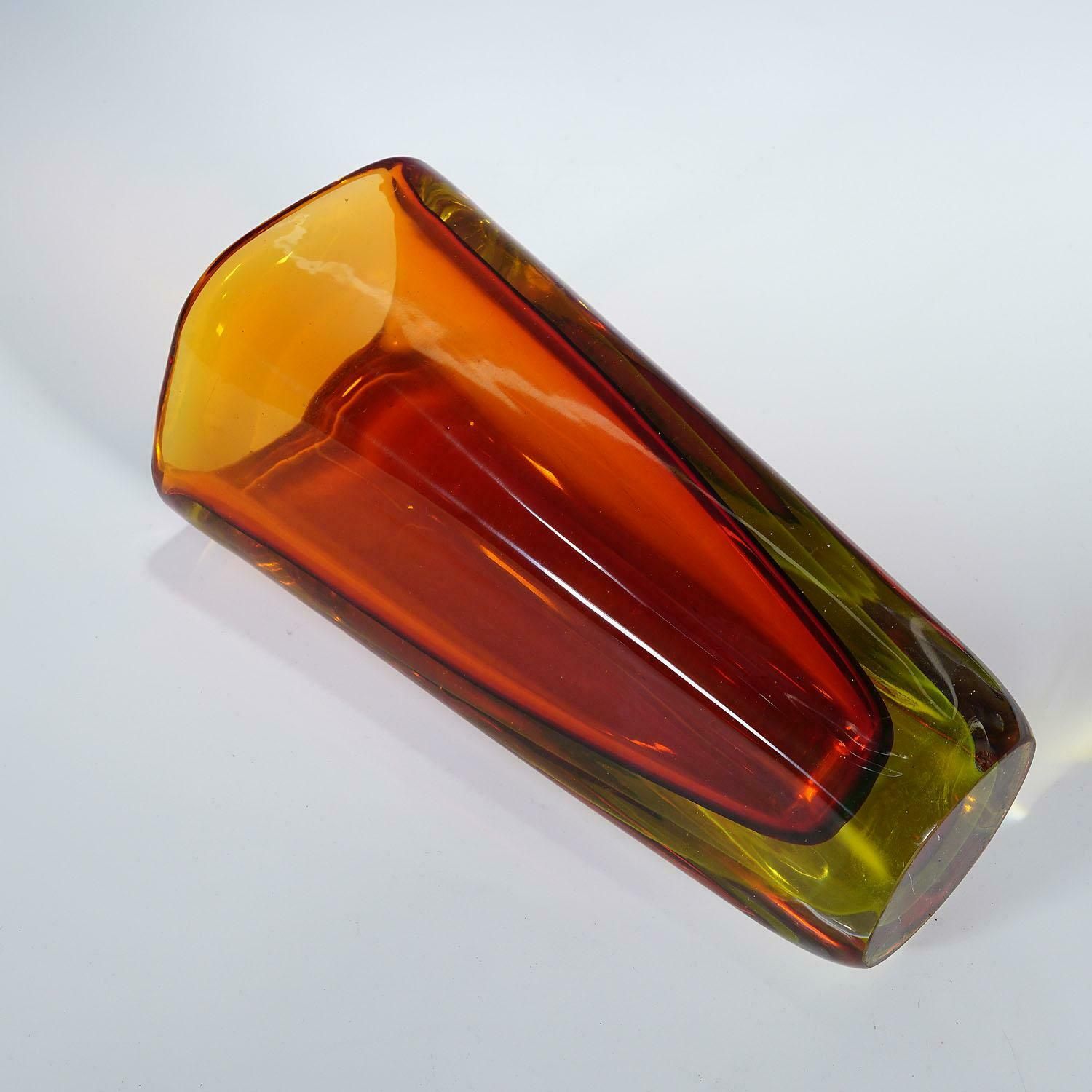 Flavio Poli For Seguso Sommerso Vase Murano Ca. 1953 photo buy