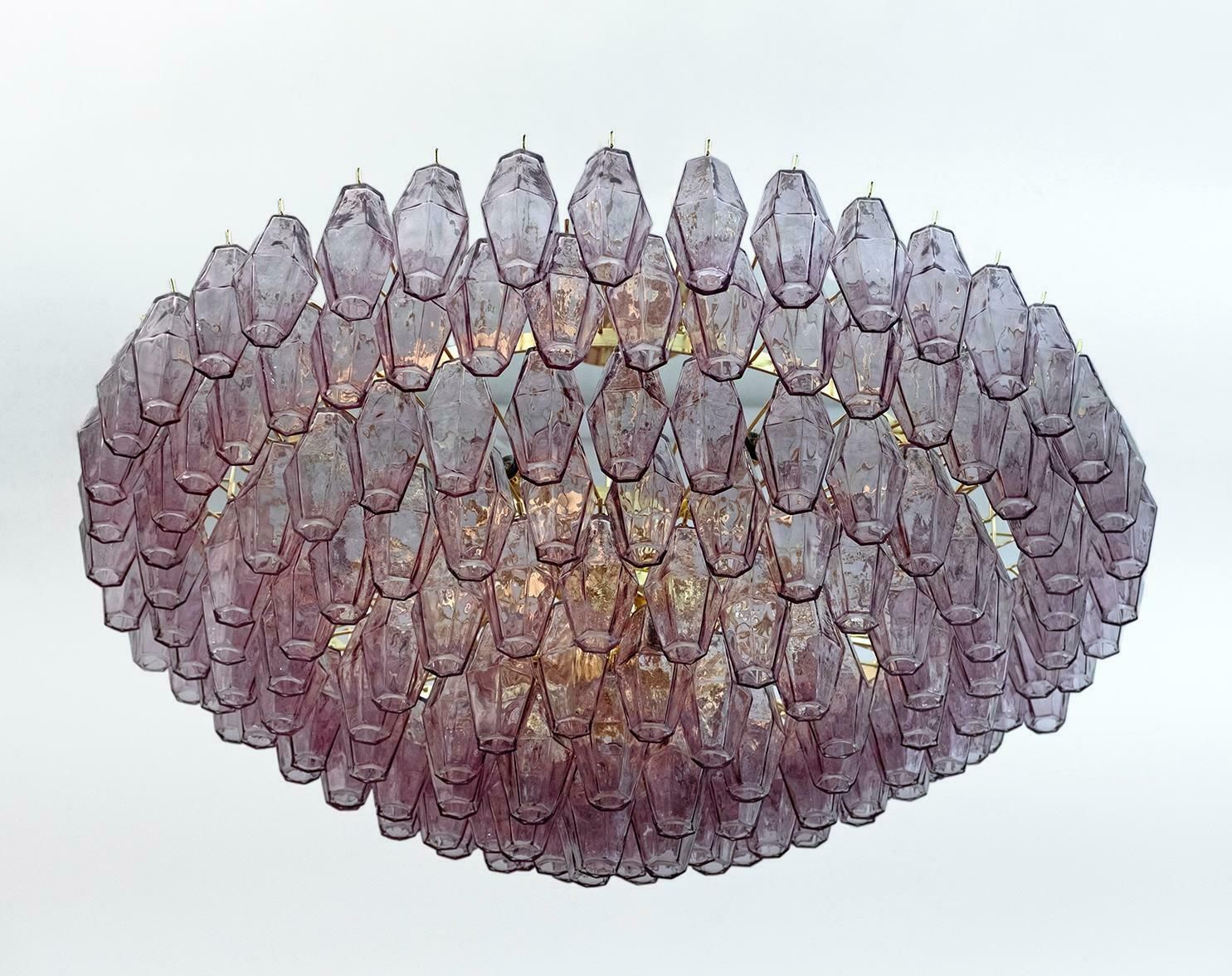 Carlo Scarpa Mid Century Modern Murano Glass Poliedri Chandelier By Venini photo buy