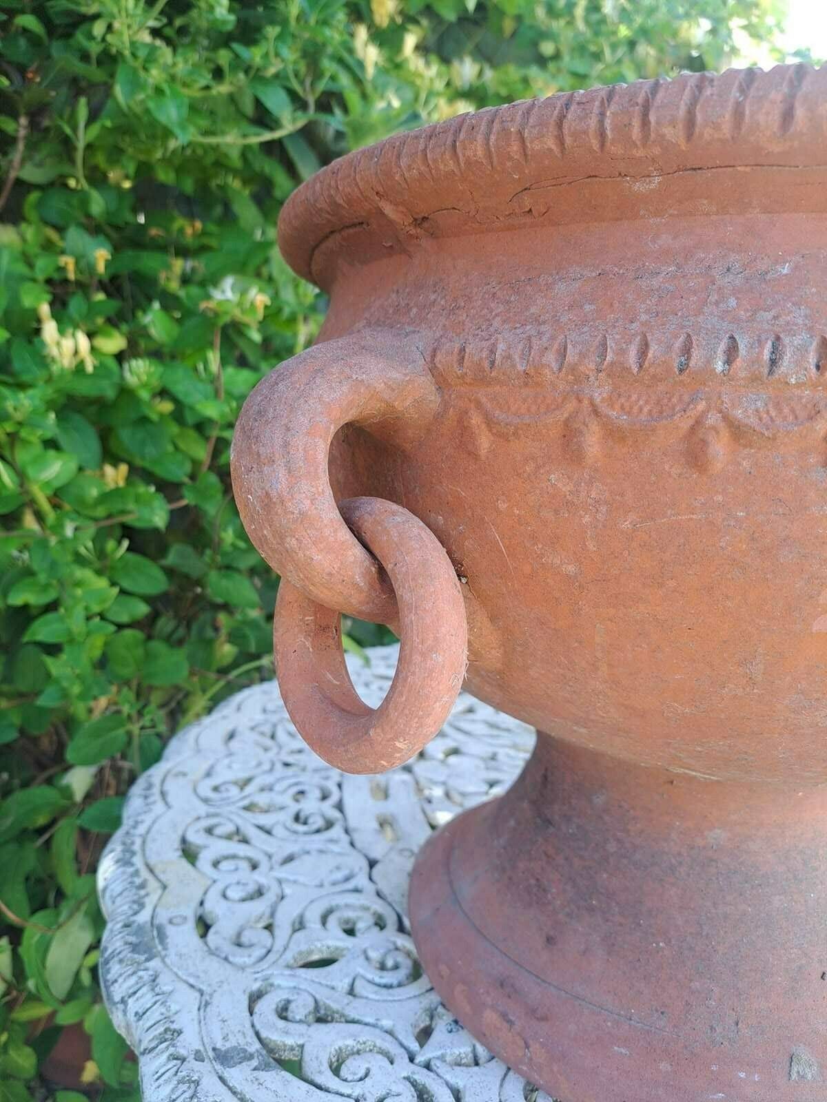 A Pair Of Elegant Handmade Terracotta Jardiniere Planters photo furniture