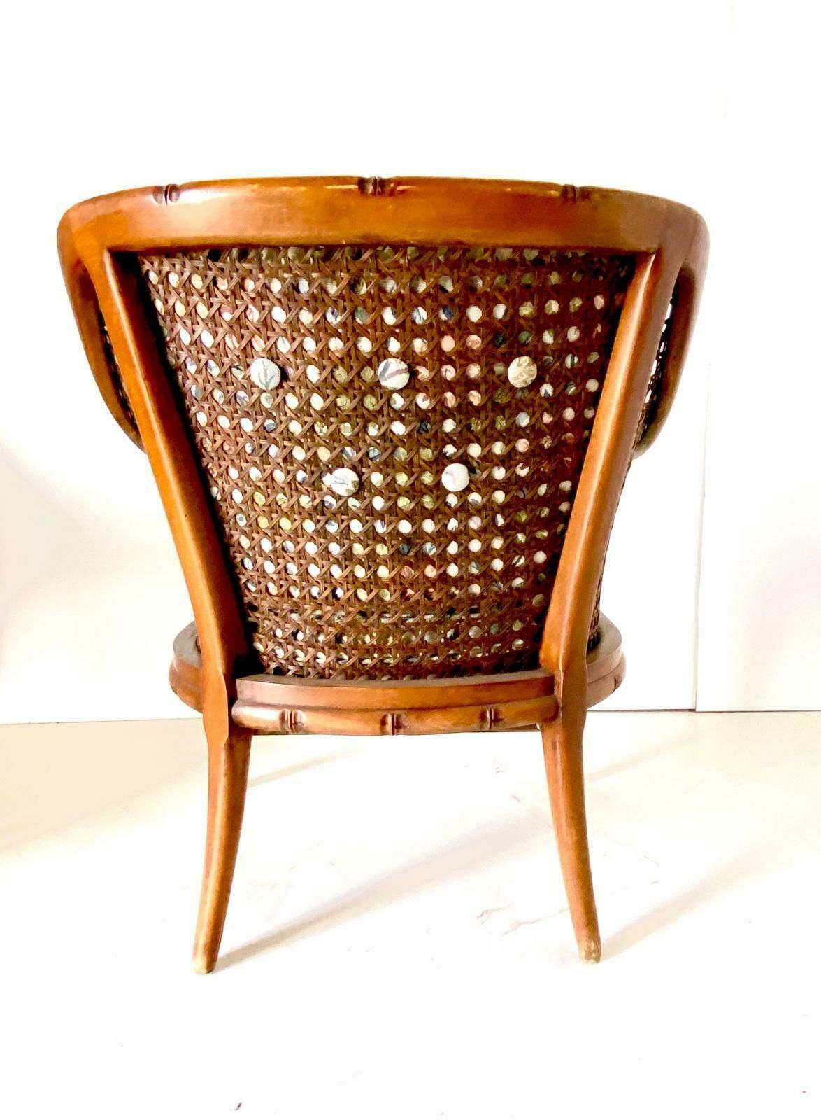 photo vinterior Vintage Faux Bamboo And Rattan Garden Set, Giorgetti Italy 70s