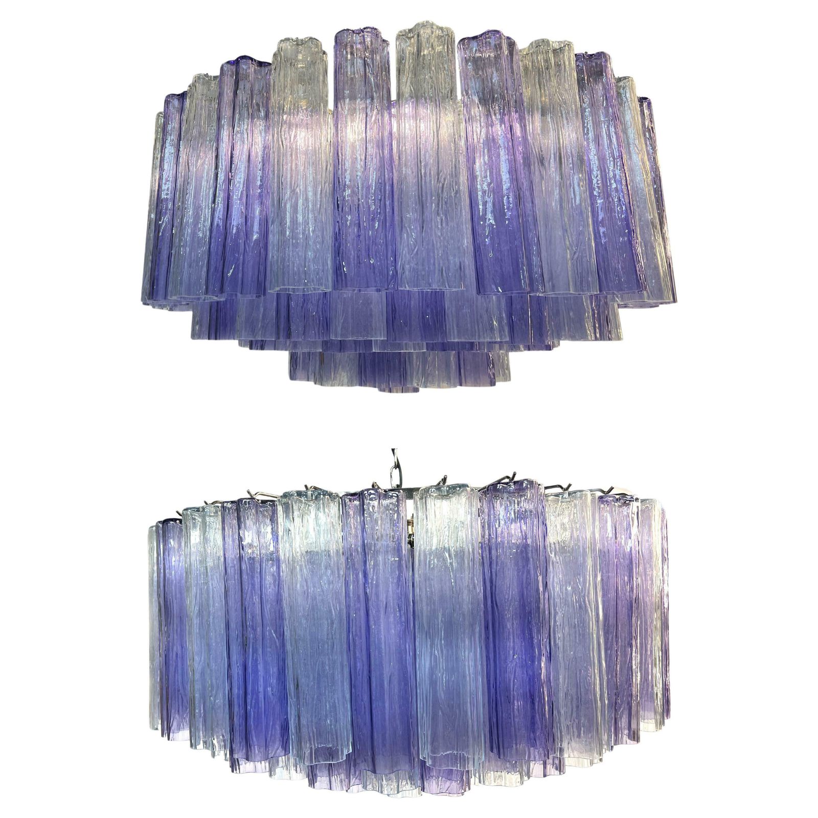 Murano Glass Chandelier, Tronchi Glasses By Valentina Planta