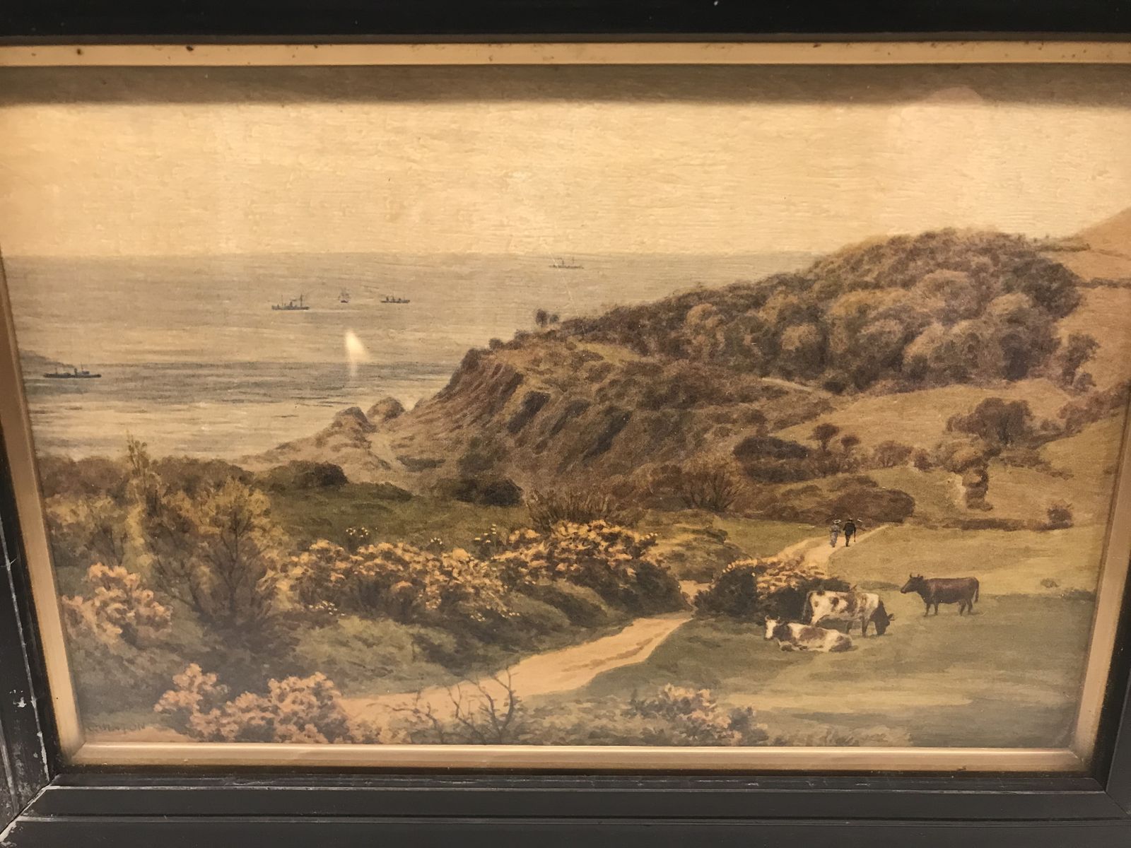 Antique Oil Painting By A.R . Quinton photo for sale