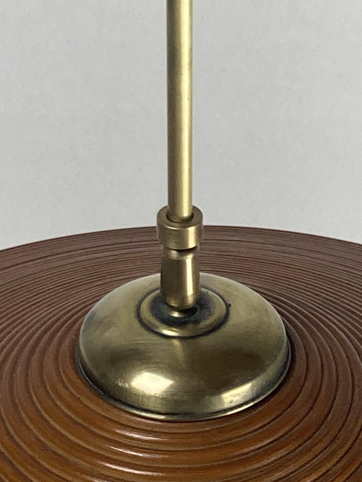 Pencil Split Reed, Rattan, Bamboo & Brass Hanging Pendant Lamp, 1970s photo 525.0