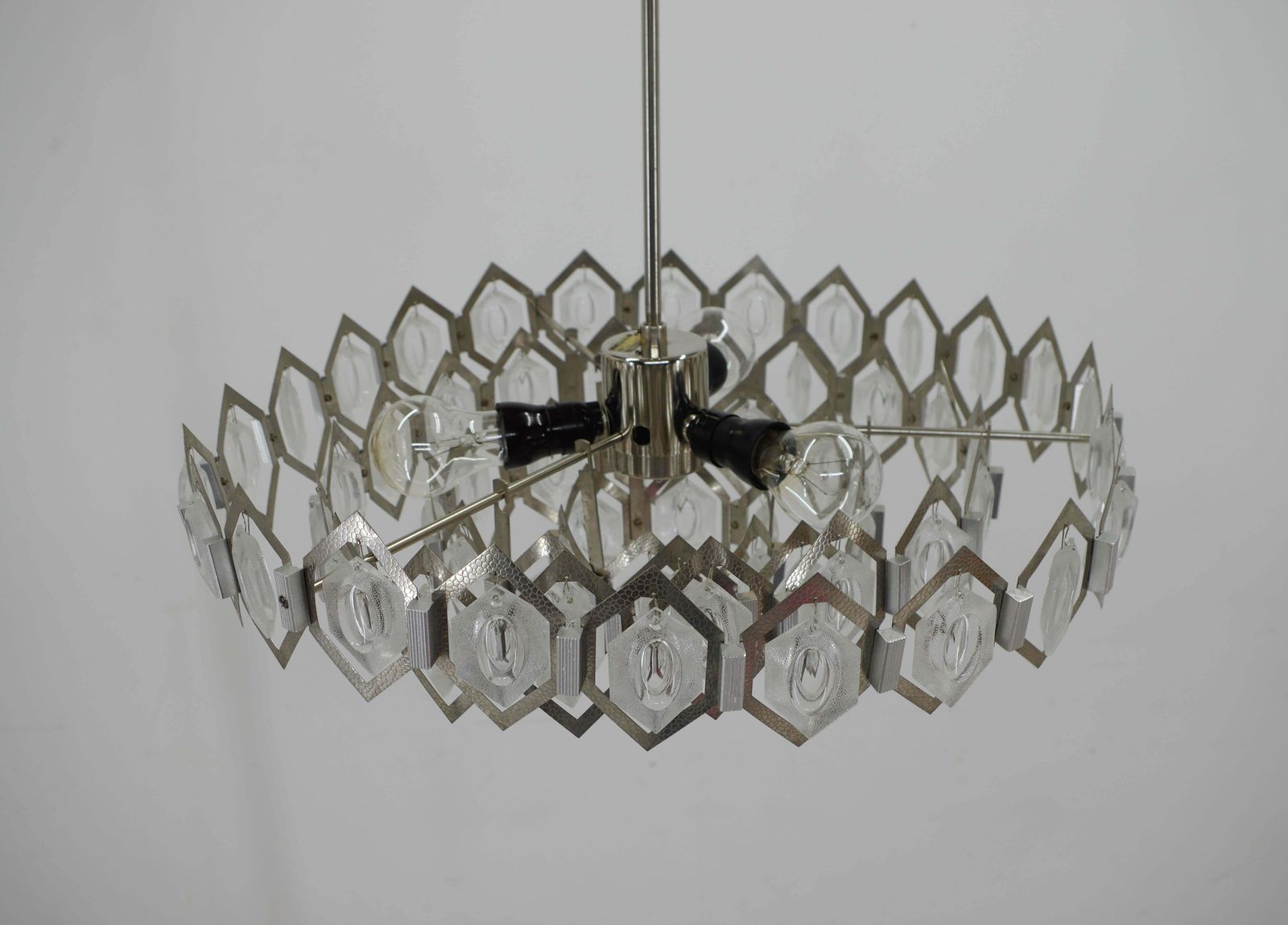 Midcentury Chandelier Designed By Bejvl For Kamenicky Senov, 1960s photo vintage