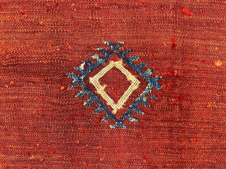 Textiles Vintage Moroccan Vegan Silk/Wool Berber Kilim X Large Kelim Rug photo