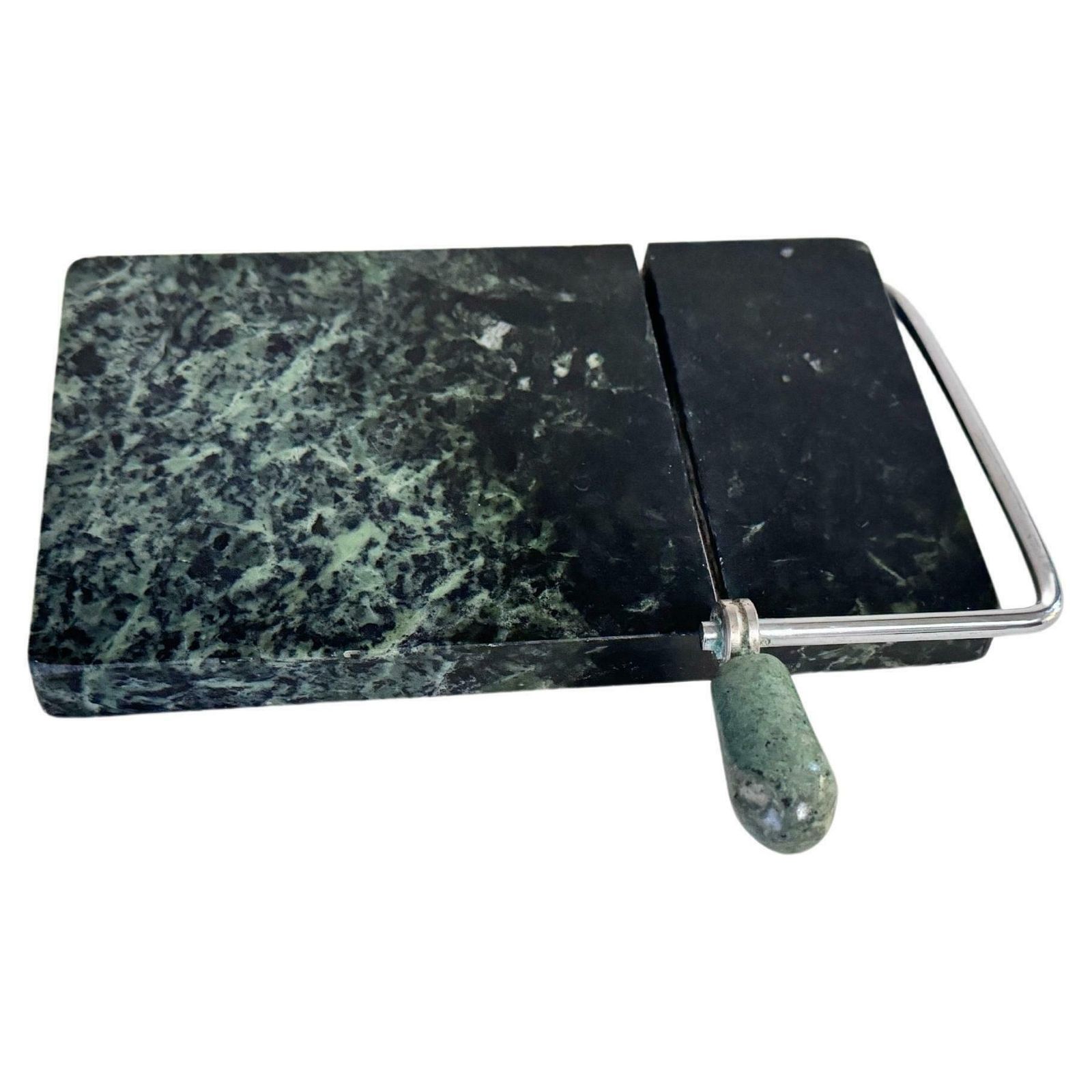 Italian Dark Green Verdi Marble Butter Cutting Board 20th Century