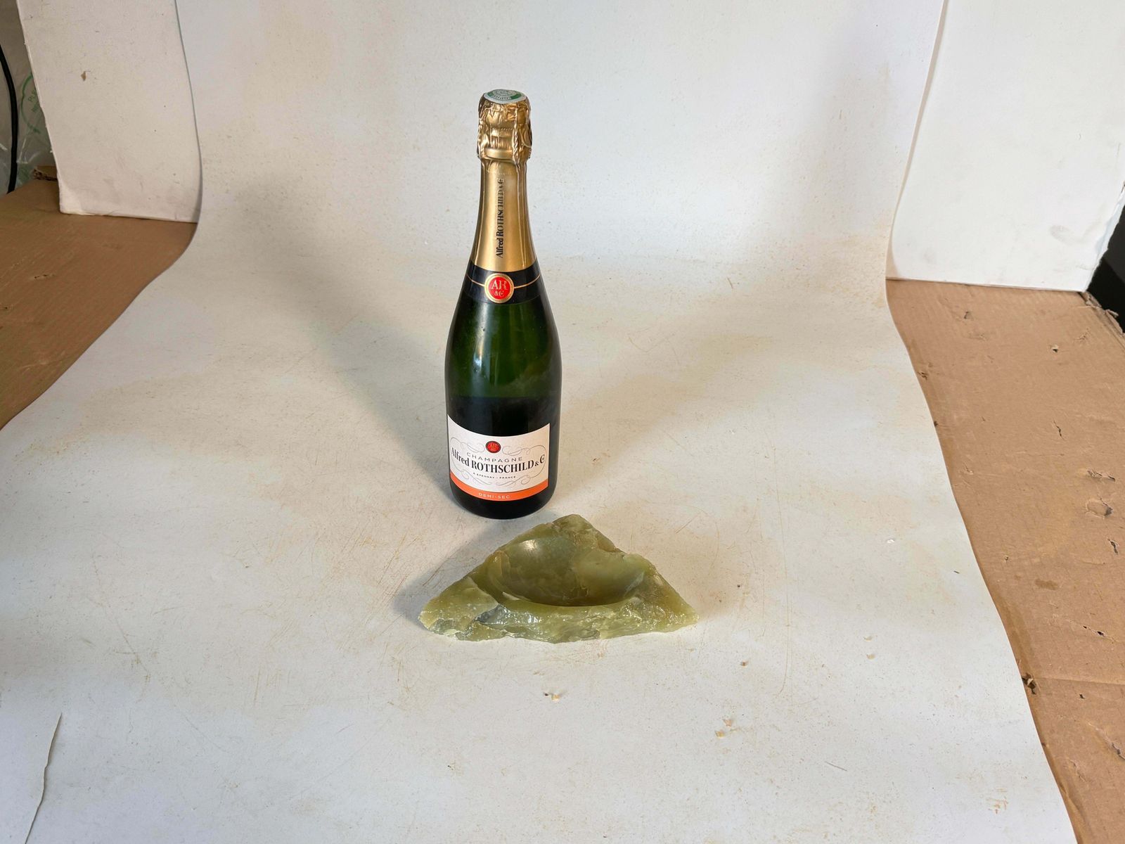 Ashtray Or Vide Poche In Onyx, In Flash Green Color, Italy 1960 photo furniture