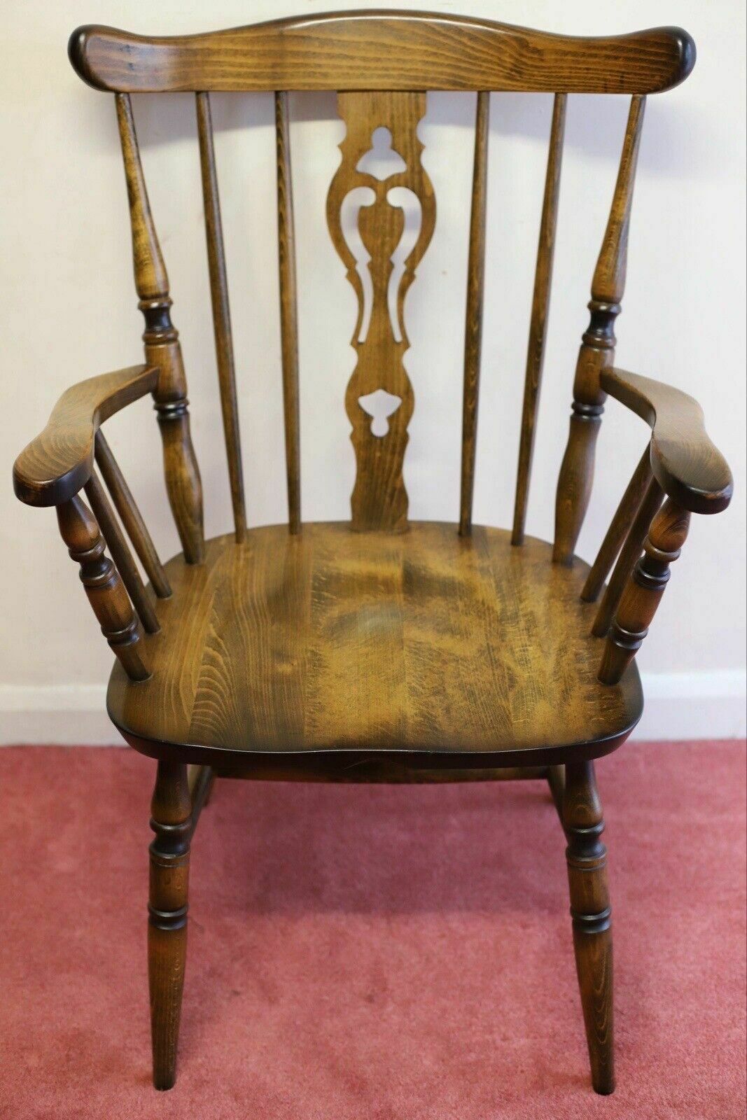 photo vinterior Lovely Set Of Five Beech Farmhouse Armchairs