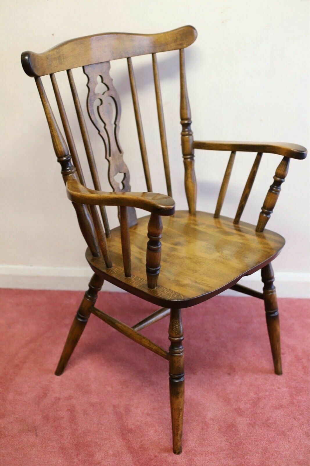 photo buy Lovely Set Of Five Beech Farmhouse Armchairs