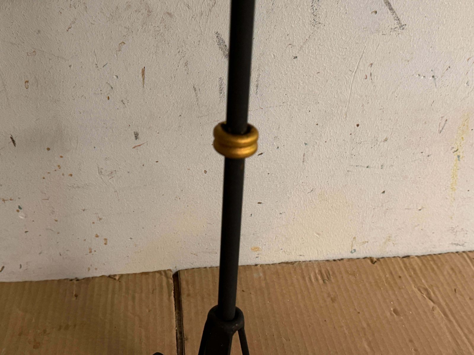 Gillt Iron Candle Holders Or Candlesticks Black And Gold France 1970 Set Of 2 photo vintage