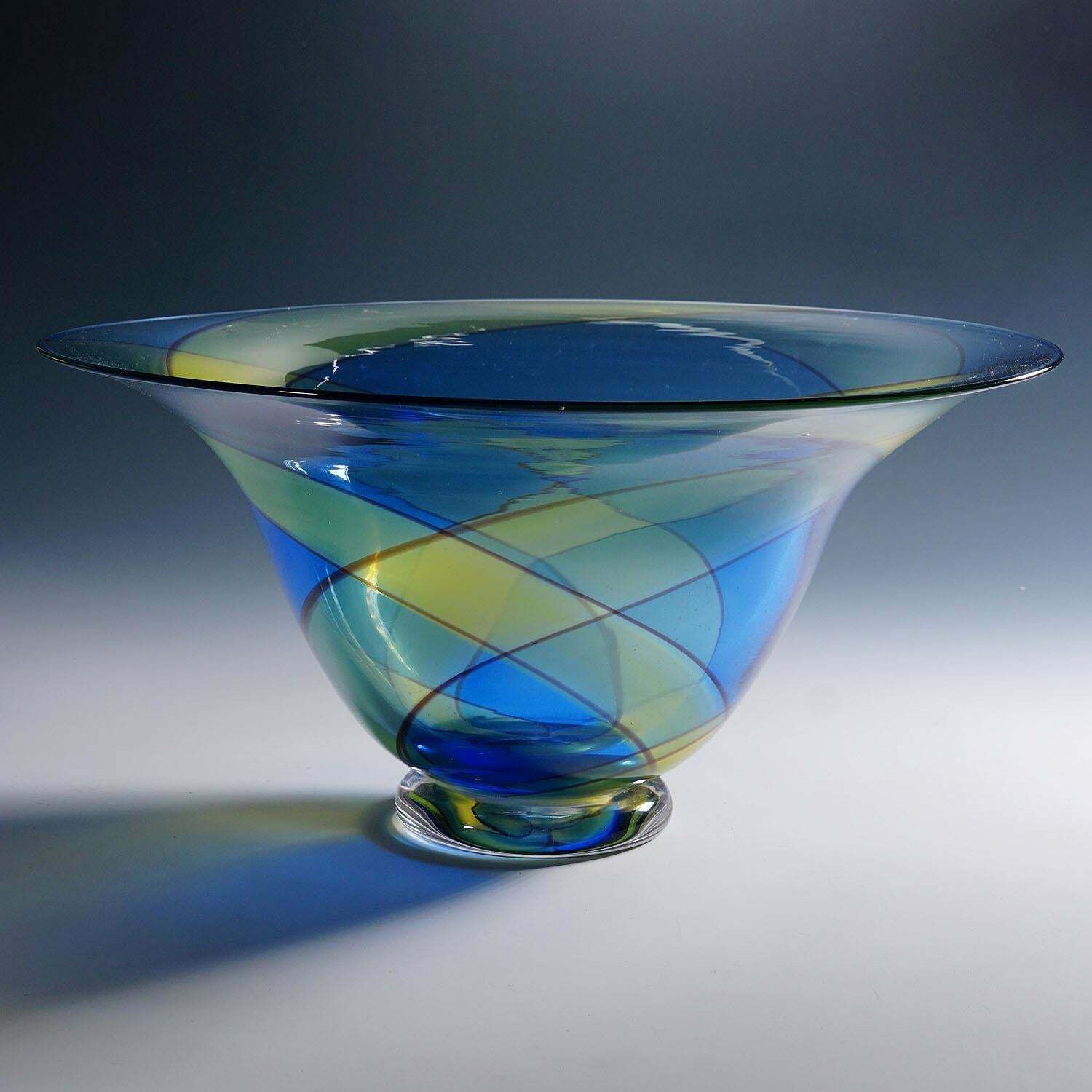 Home Decor Large Carnevale Art Glass Bowl By Vetreria Archimede Seguso Ca. 1980s photo