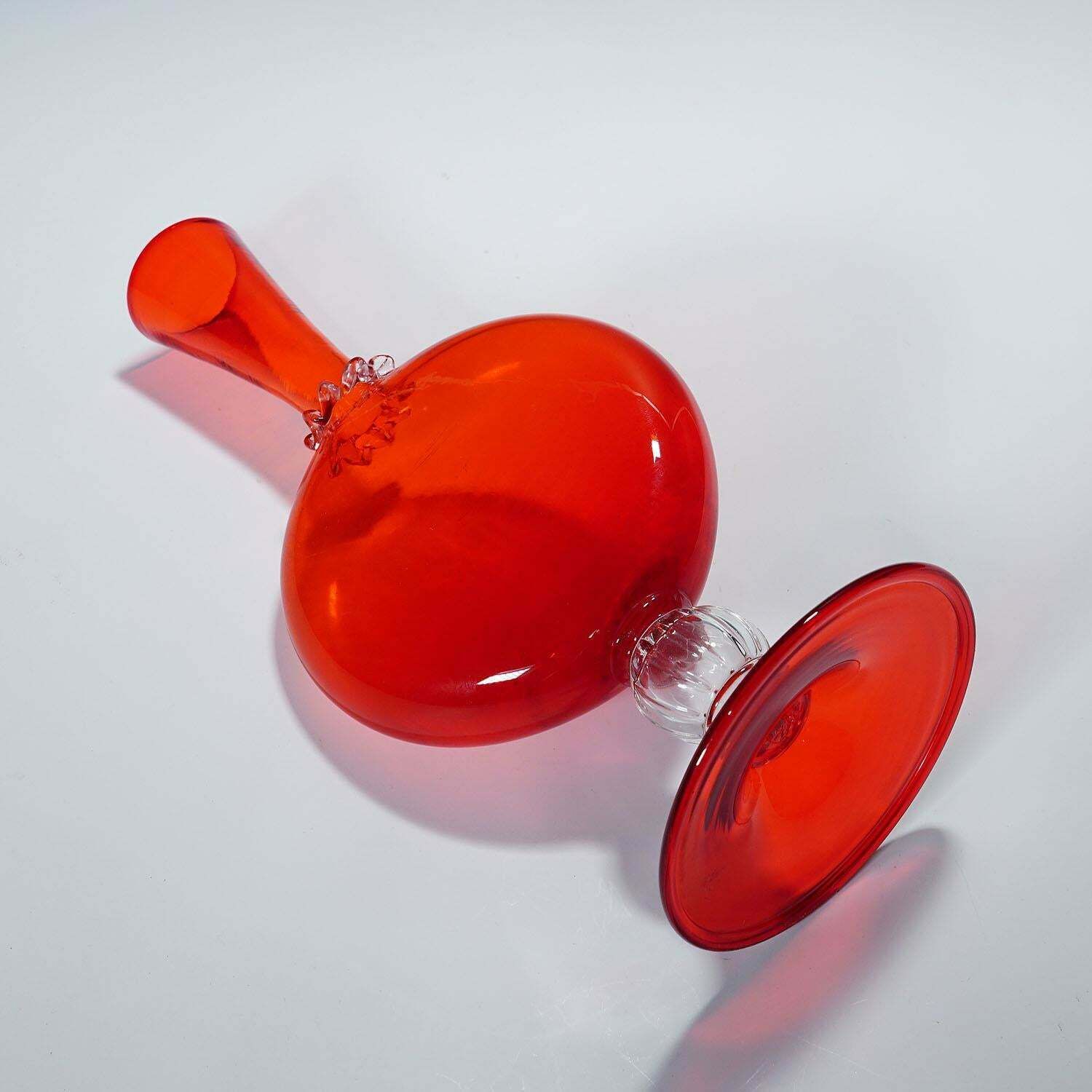 Vetro Soffiato Glass Vase By Vittorio Zecchin For Venini Murano Ca. 1950 photo 1355.0