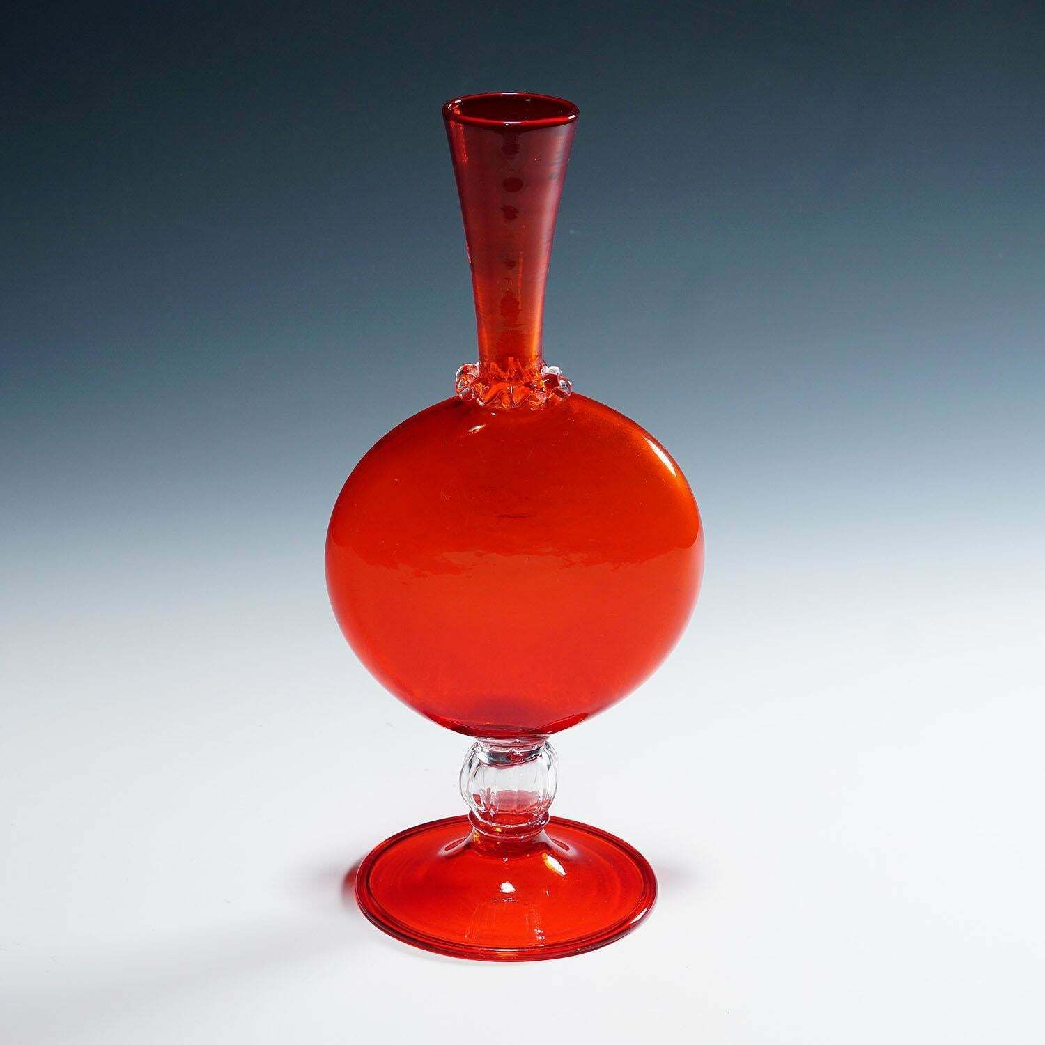 Vetro Soffiato Glass Vase By Vittorio Zecchin For Venini Murano Ca. 1950 photo buy