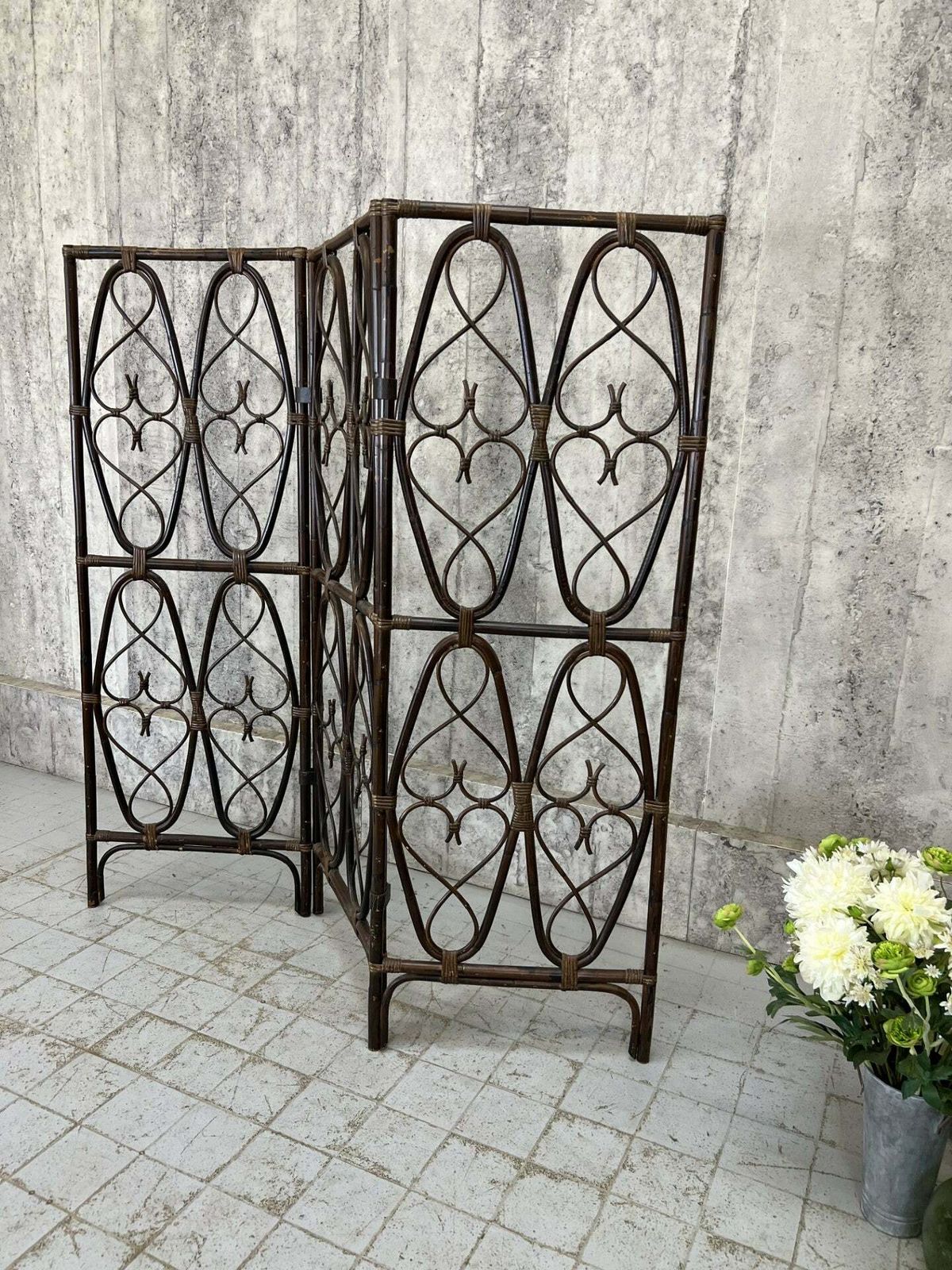 Bamboo Screen Room Divider, 1960s photo vintage