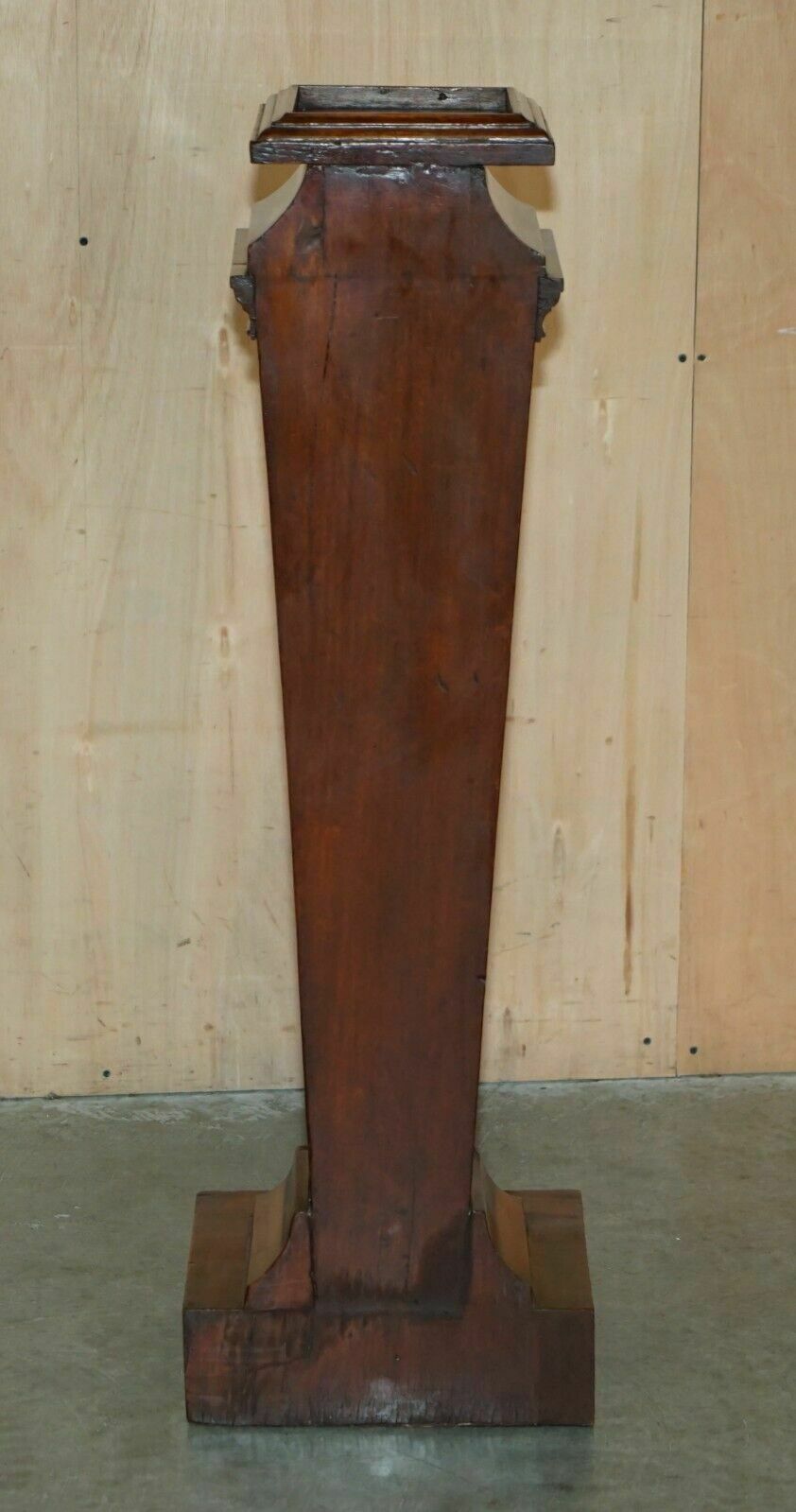 1350.0 Restored Antique Circa 1870 Sheraton Walnut & Flamed Mahogany Jardiniere Stand photo