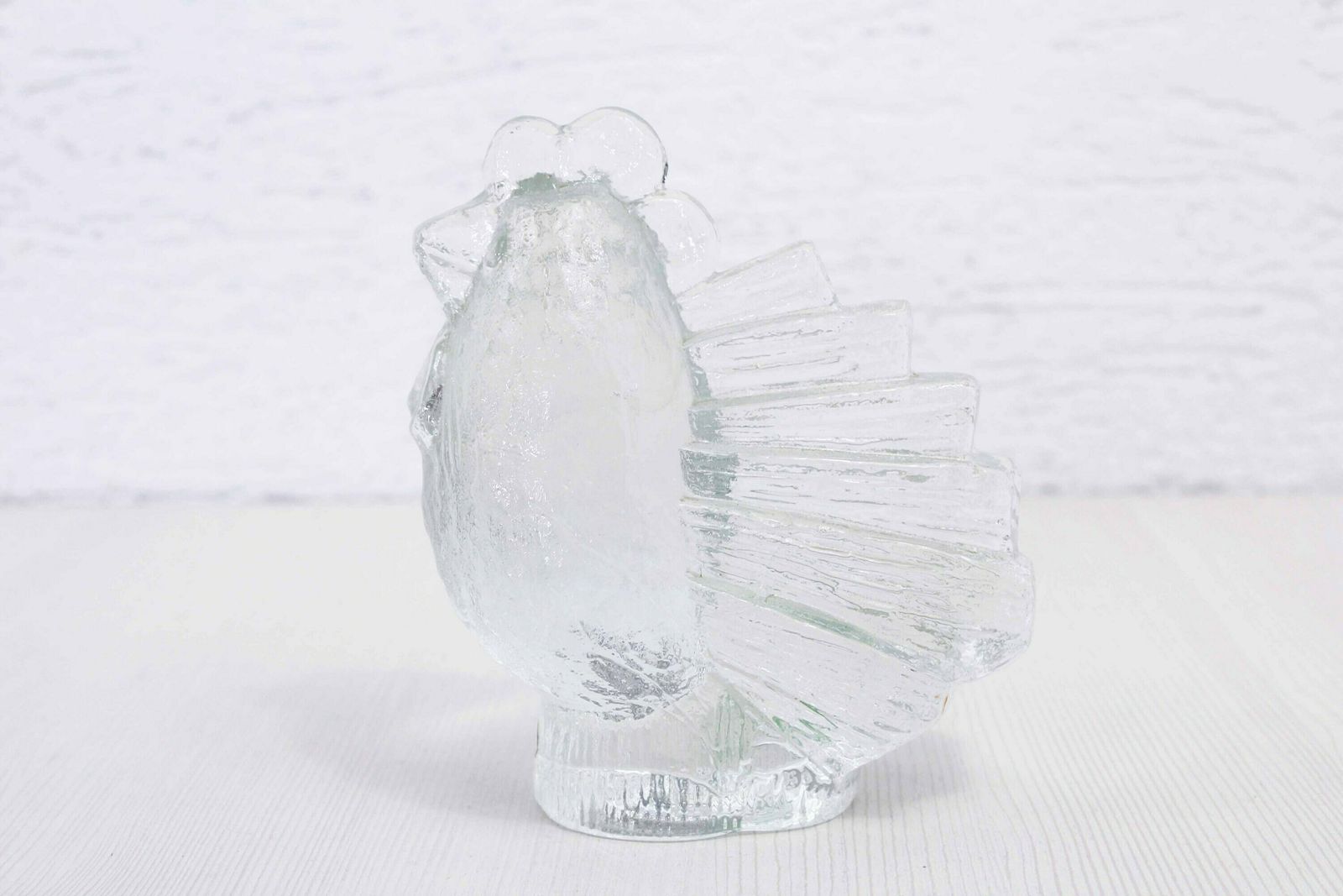 Modernist Glass "Hen" By Pukeberg Sweden 1970 photo furniture