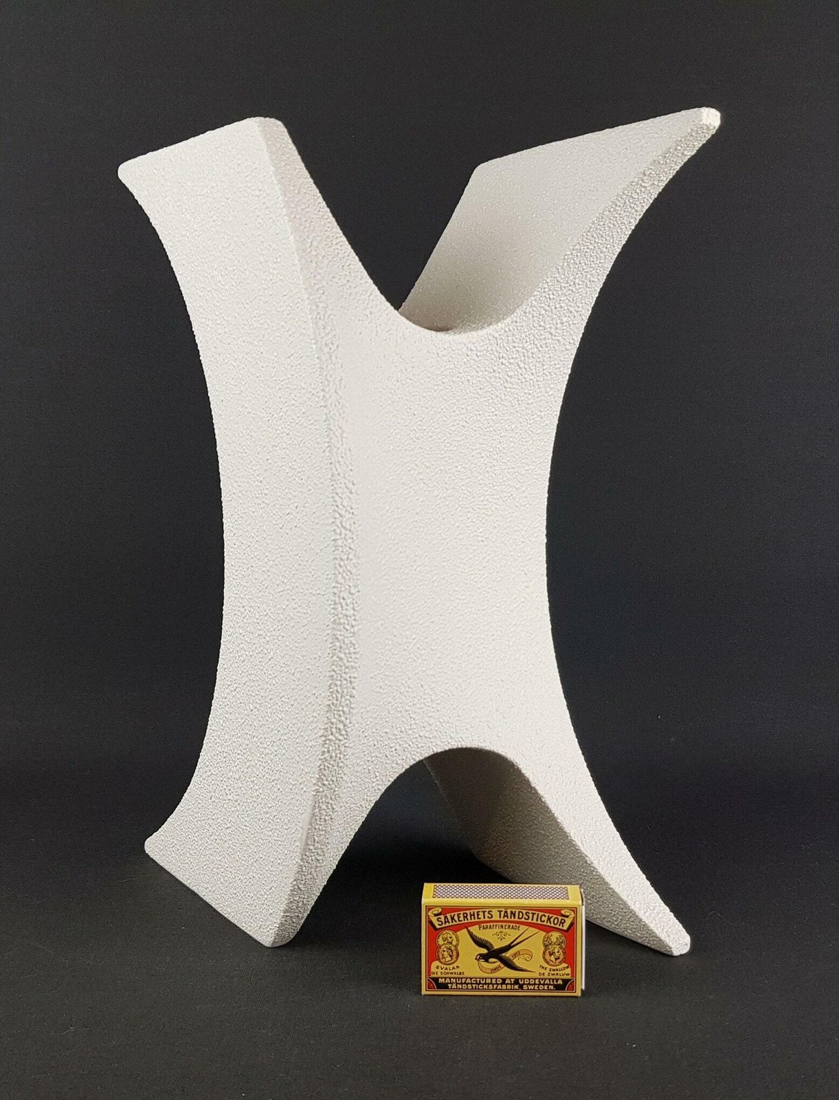 Vintage Bertoncello   Roberto Rigon White Wave Vase 939 Italian Pottery 1960s 1970s photo furniture