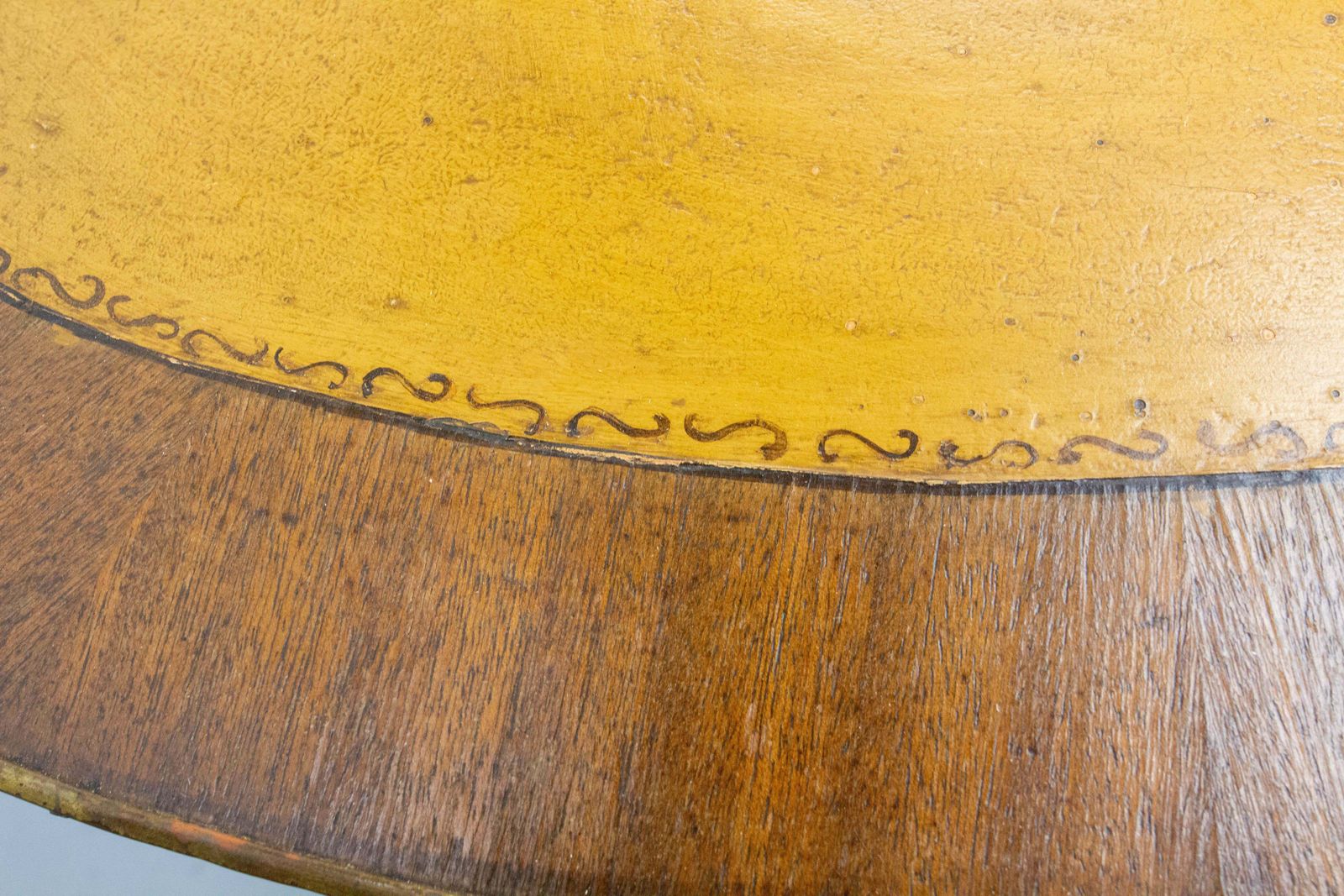 photo buy French Elm Burl Brass & Coated Fabric Desk Kidney Shape Louis XV Style C. 1960
