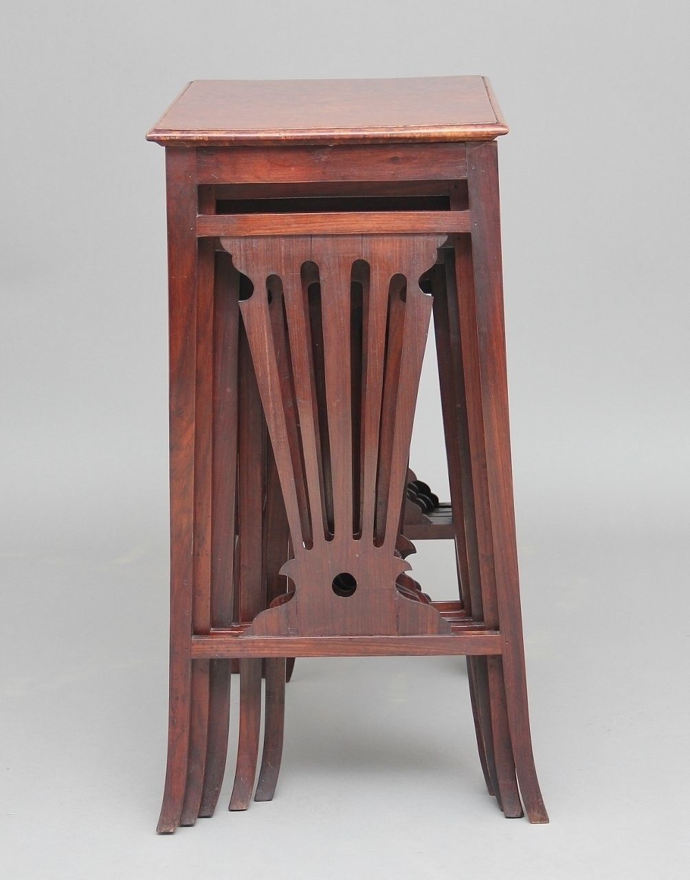 Set Of 19th Century Teak And Burr Walnut Nest Of Tables photo 2250.0