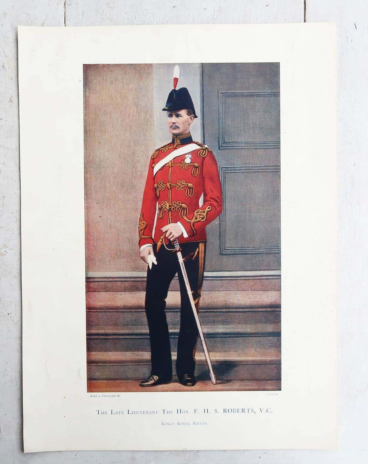 Set Of 8 Large Original Antique Prints Of Gentlemen In Military Costume. 1900 photo buy