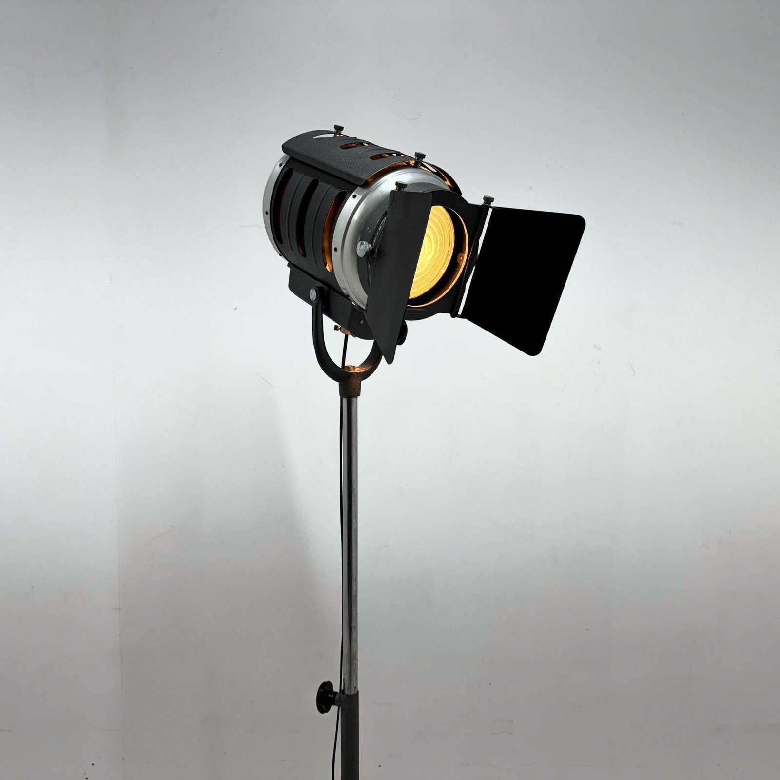 photo vinterior Mid Century Italian Cinema Spot Light Floor Lamp By Iff, 1950s 1960s