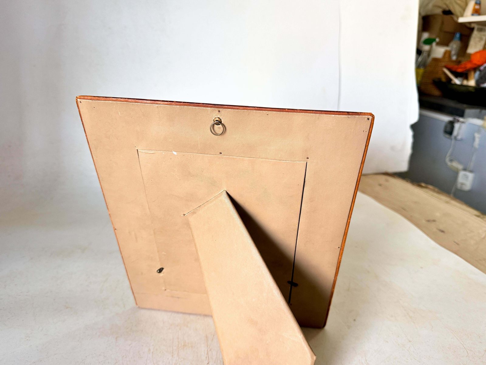 photo for sale Jacques Adnet Style, Brown Leather Picture Frame, France 1940