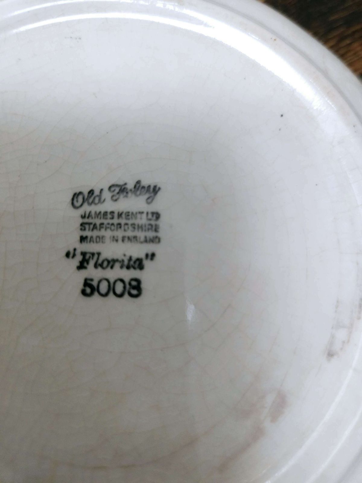 Duo Of 1940s James Kent Old Foley Florita Scalloped Dishes photo buy