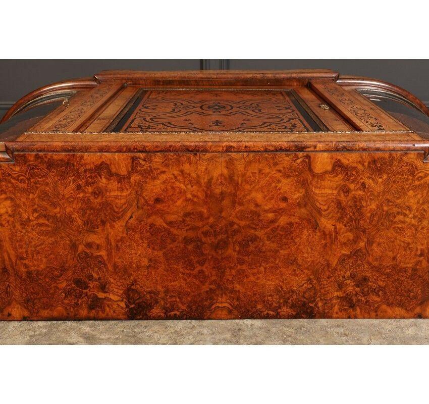 photo buy Victorian Burr Walnut Marquetry Inlaid Credenza