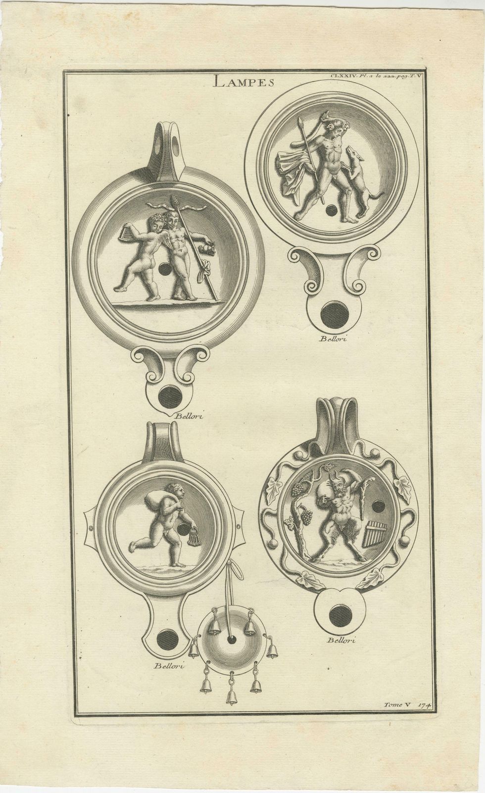Ancient Lamps In Art: Montfaucon's 18th Century Engravings, Circa 1722 photo furniture