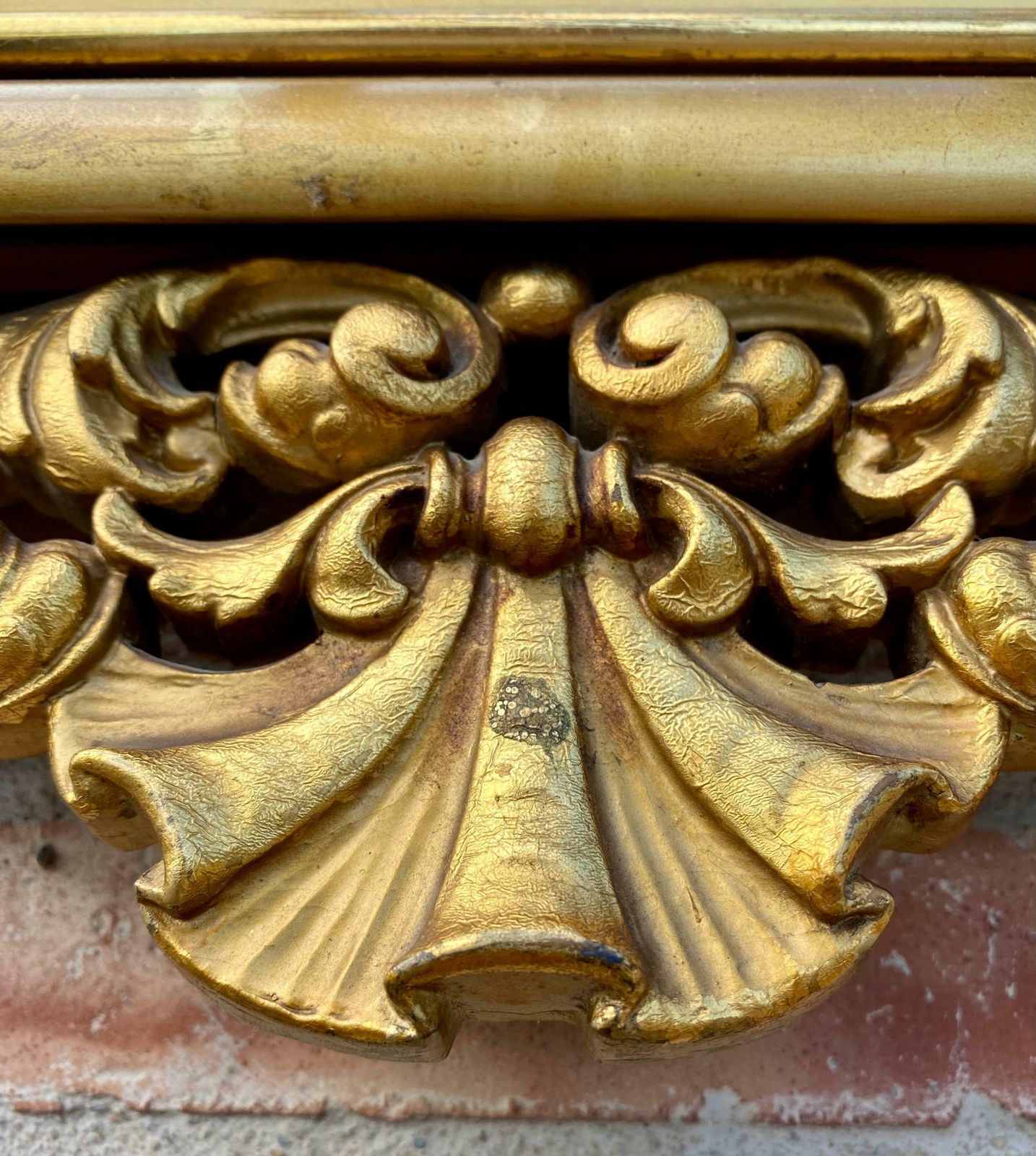 2792.0 Grand miroir monumental doré à la feuille d'or, époque française, 1890 photo