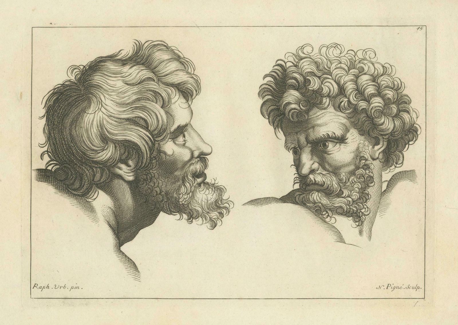 Visages Of Virtue And Vigor: Raphael To Pigné, 1740