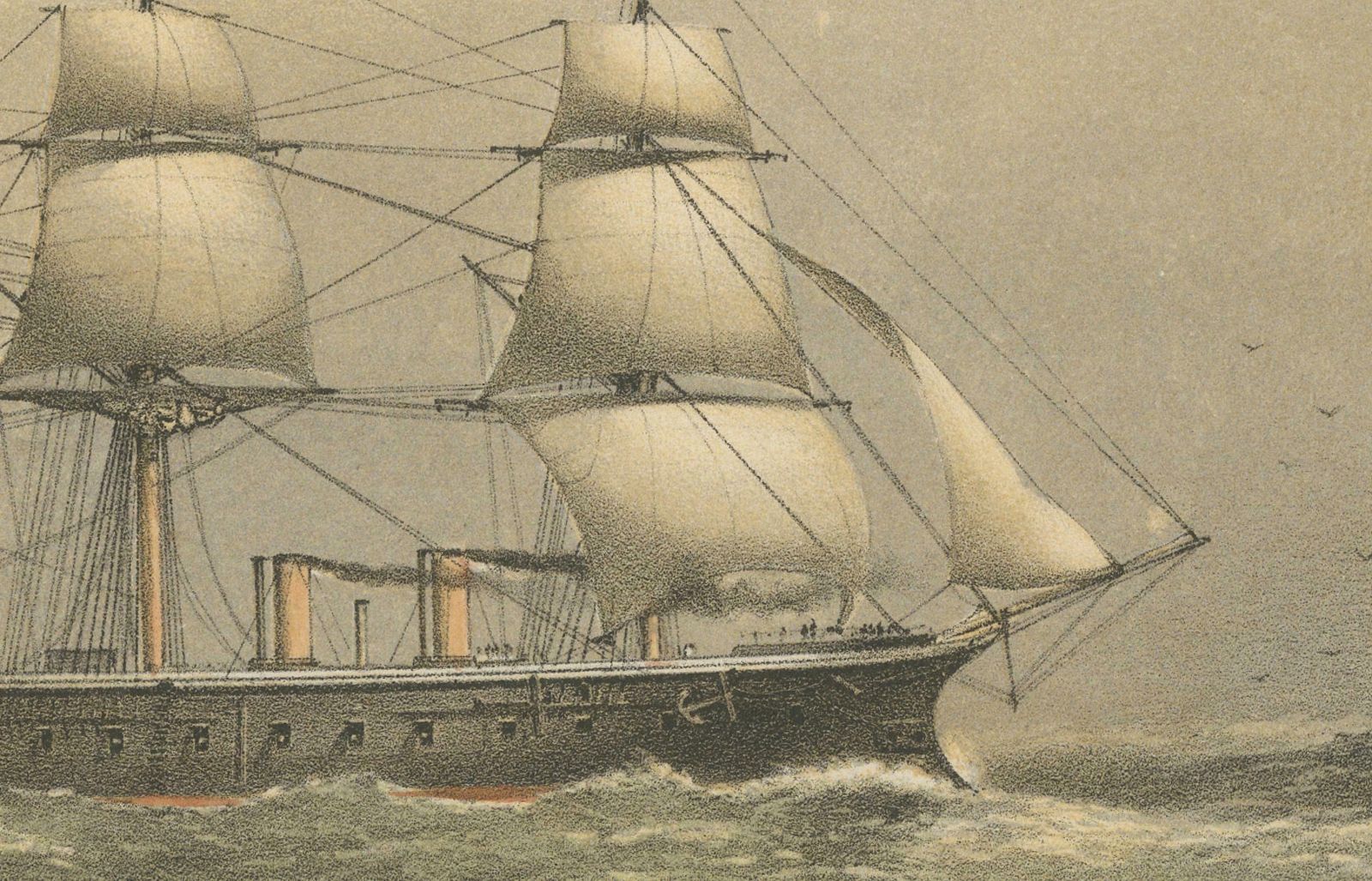 Napoleon's Final Voyage: Hms Bellerophon On The Waters Of Exile, 1872 photo for sale