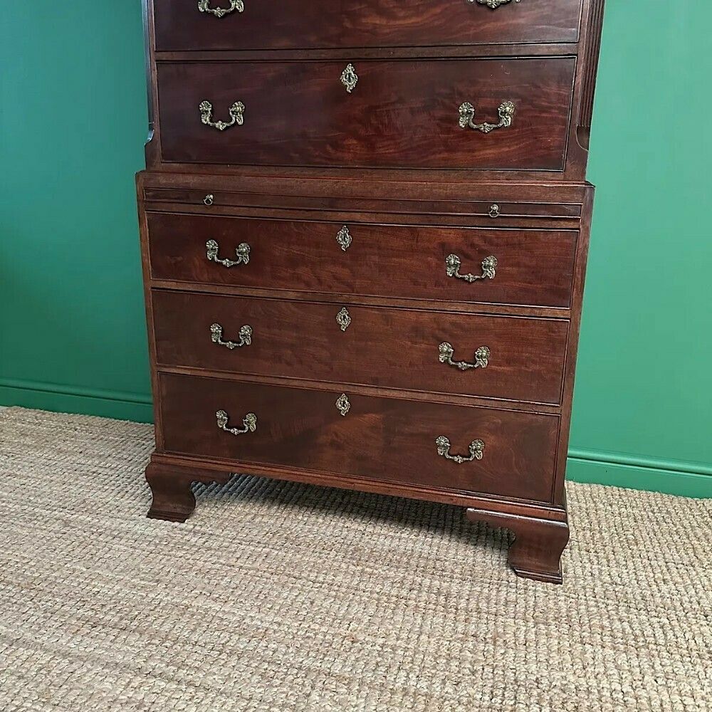 1950.0 Superb Quality Large Georgian Mahogany Antique Chest photo