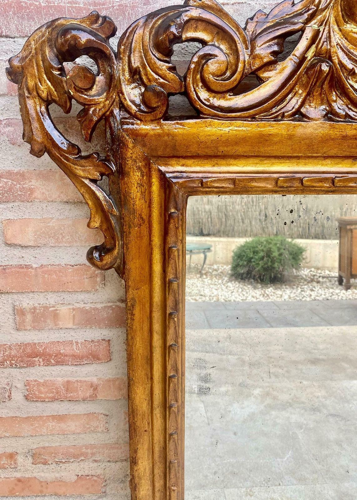 Miroir mural français en bois, début du XXe siècle, années 1920 photo Décoration