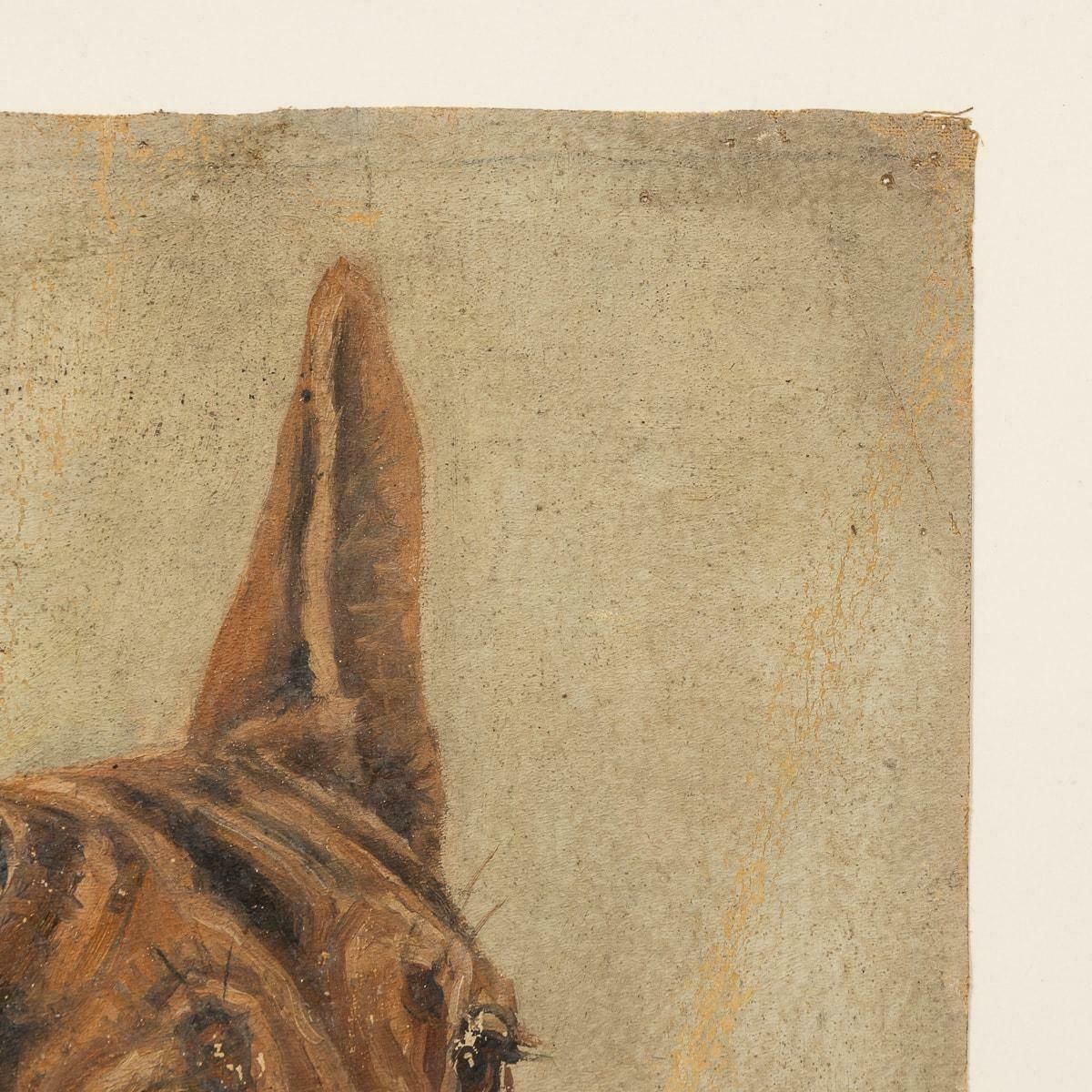photo furniture Antique 20thc Framed German Shepherd Oil On Canvas By Frederick T. Daws C.1926