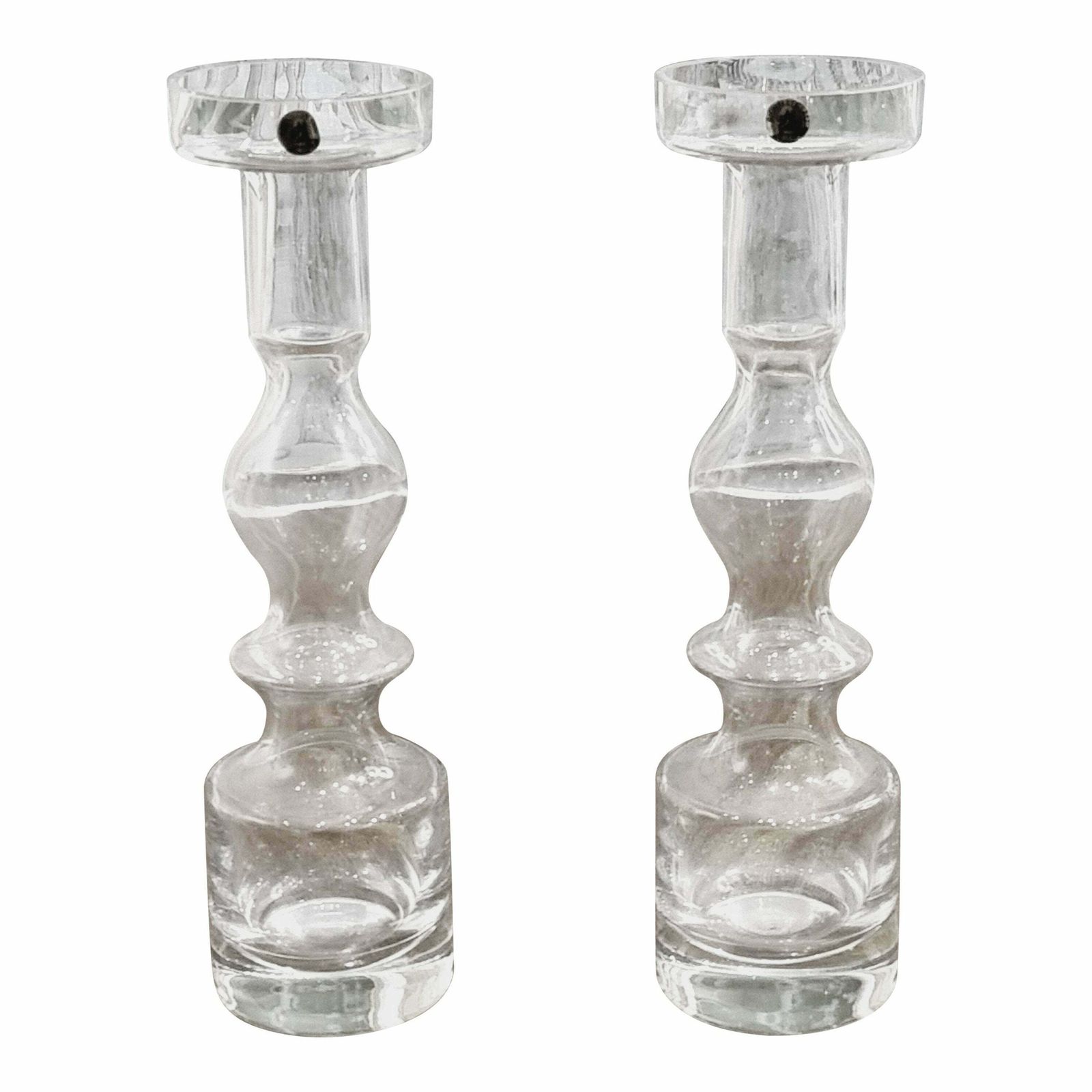 Vases/Candlesticks "Pompadour"/1945, Riihimäaen Glass, Scandinavian Modern
