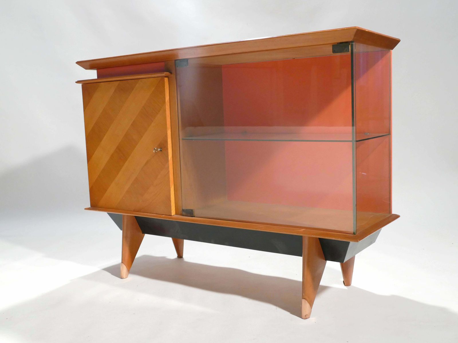 Midcentury French Modernist Cabinet Vaisselier, 1950s photo 3026.0