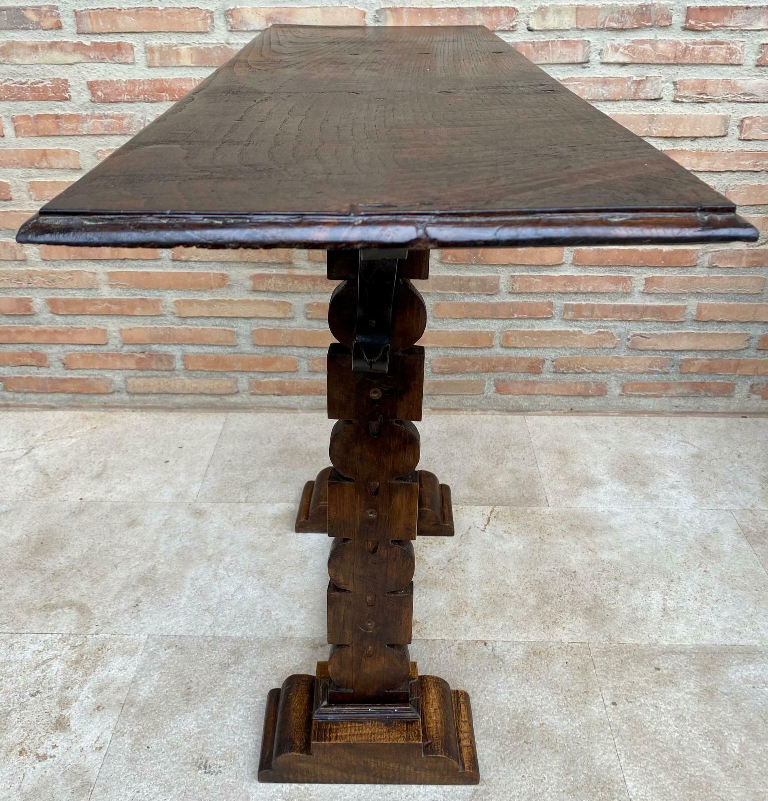Mobilier Console espagnole début du XXe siècle à un tiroir, années 1940 photo