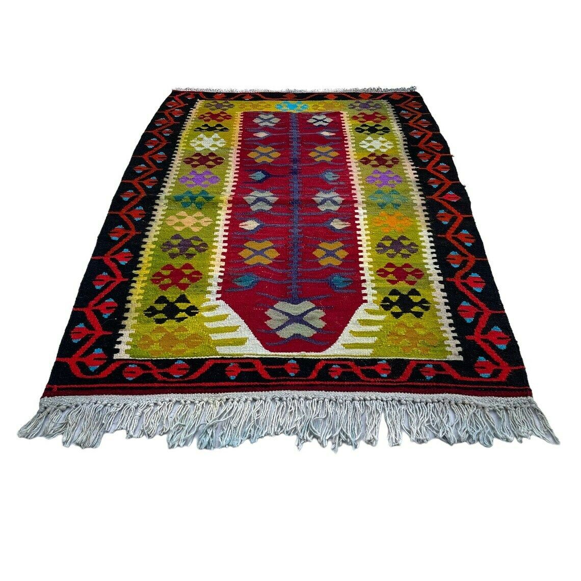 Traditional Turkish Mini Kilim Rug Vintage Anatolian Turkish Kelim photo Textiles
