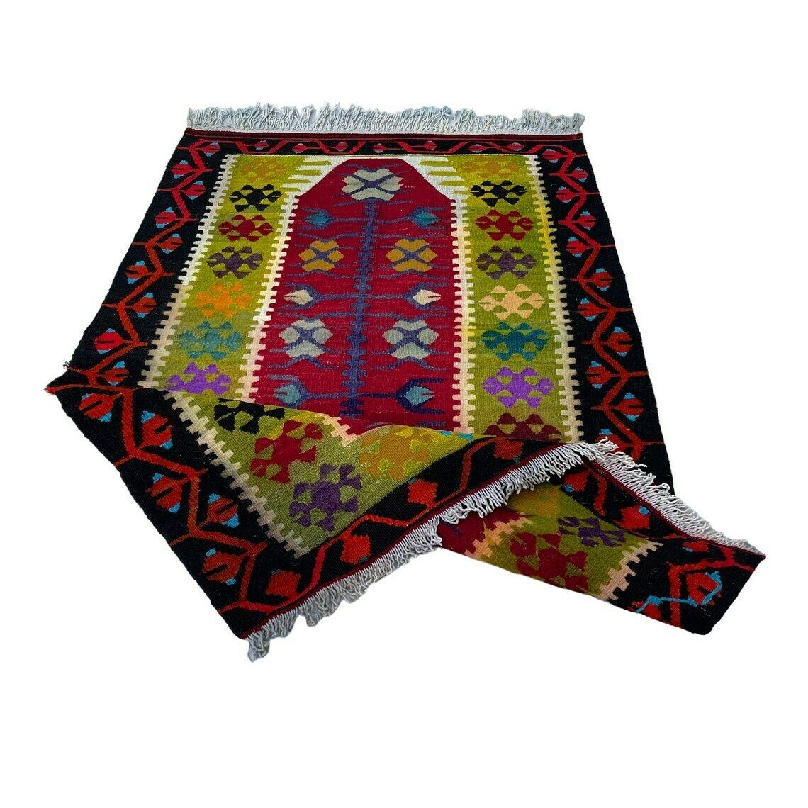Traditional Turkish Mini Kilim Rug Vintage Anatolian Turkish Kelim photo buy