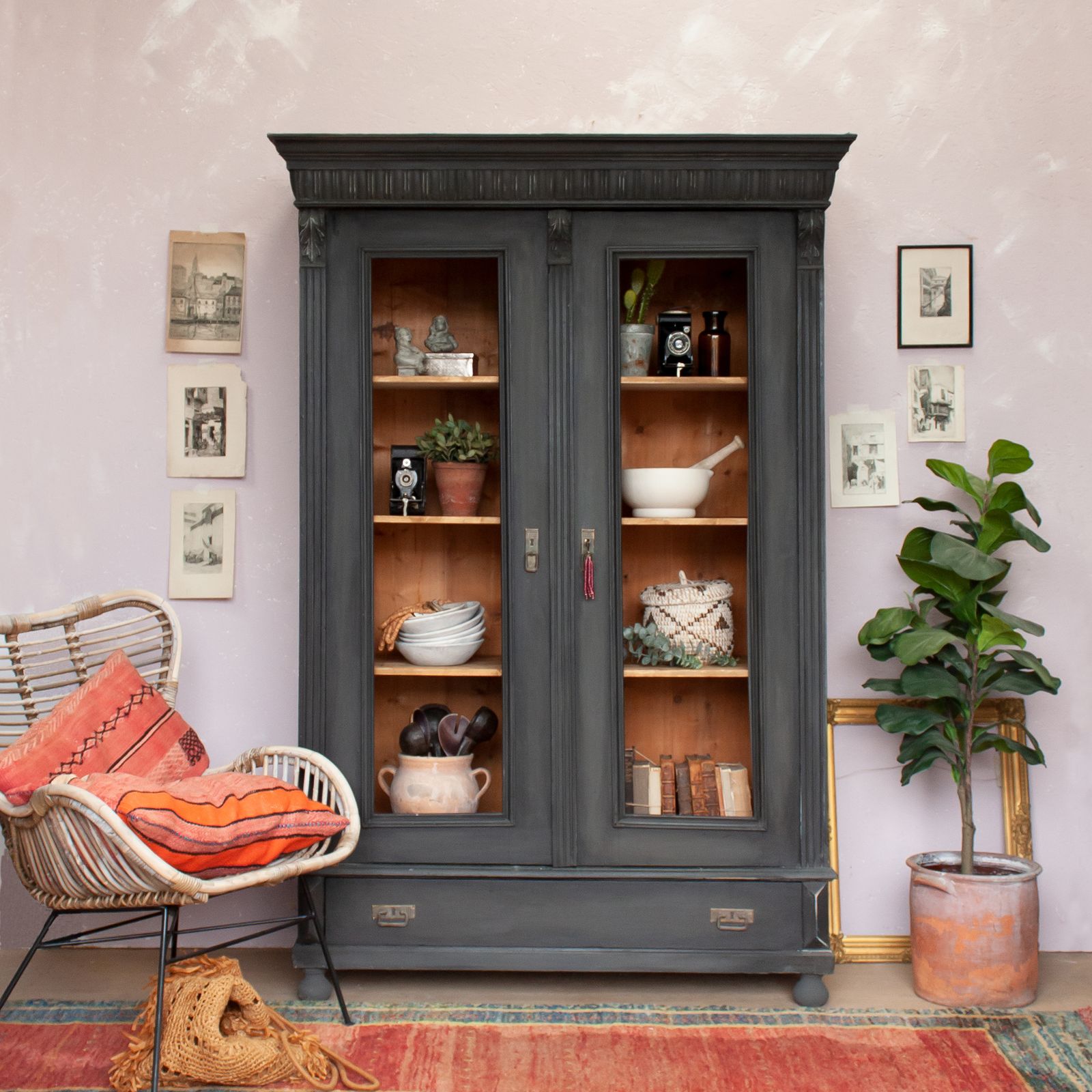 photo vinterior Restored Vintage Cabinet Commissioned To Your Colour