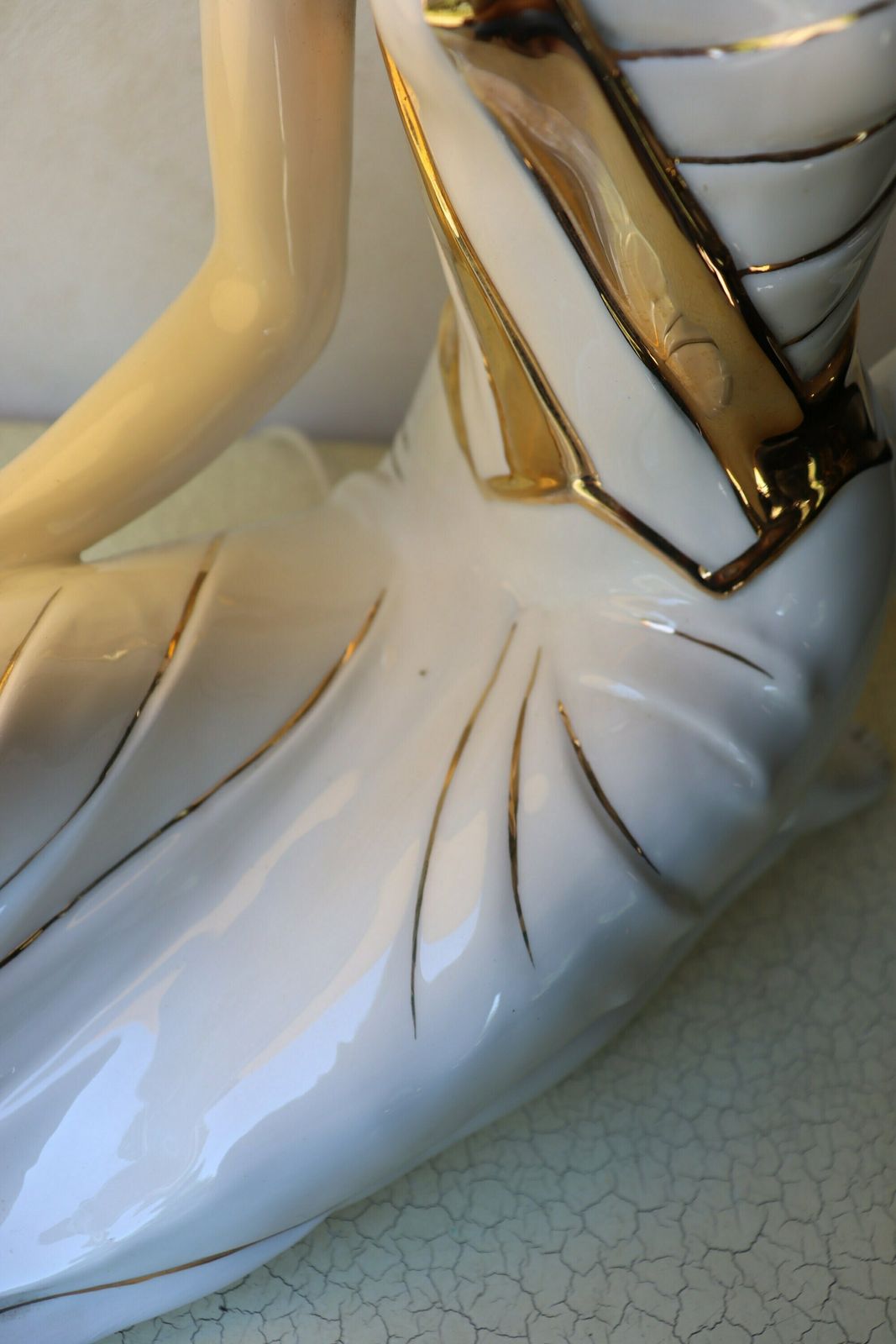 Italian Art Deco Style 1960's Porcelain Table Lamp By Bassano (St.19) photo buy