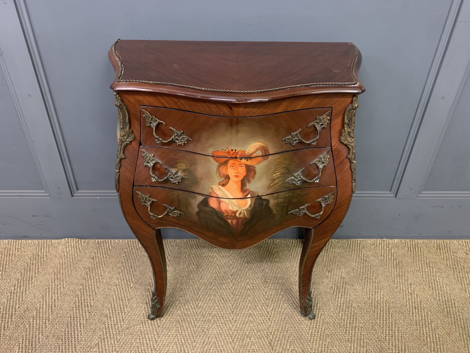 Hand Painted French Bombe Commode photo 350.0