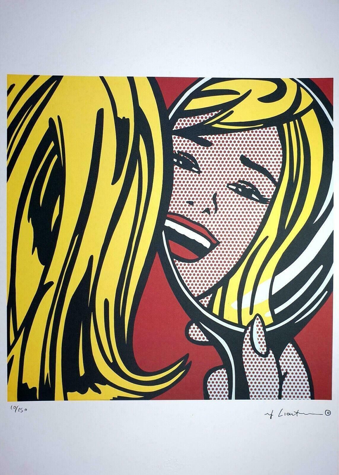 After Roy Lichtenstein (1923–1997) Girl In Mirror, 1980s – Limited Edition Silkscreen