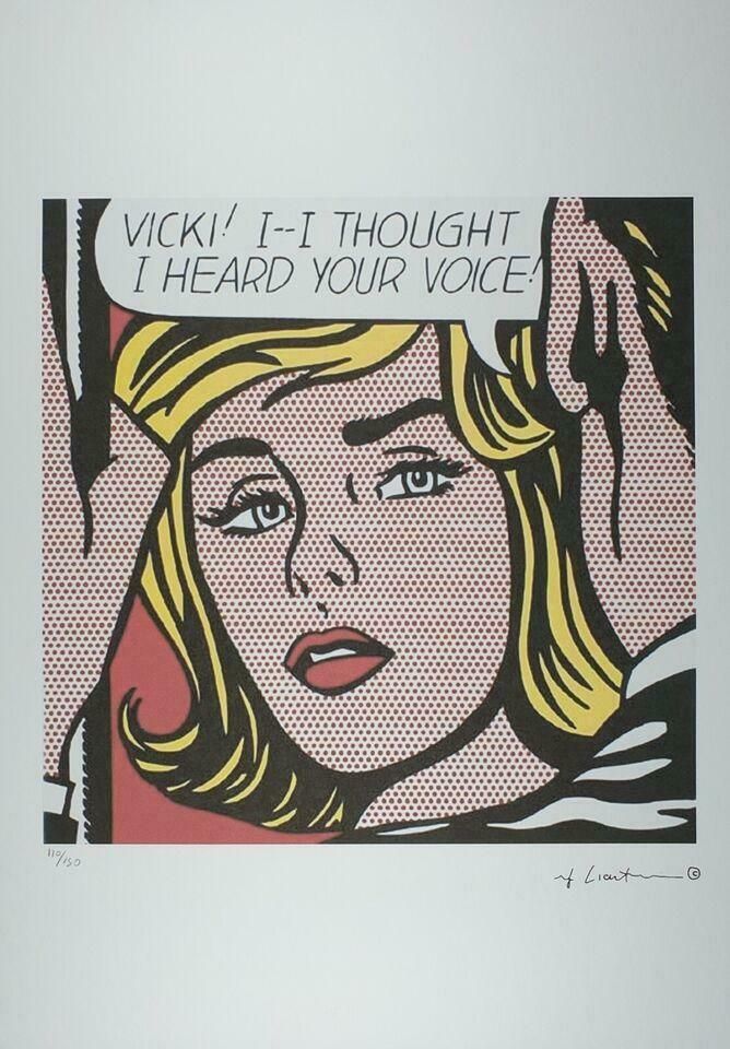 1980s Original Roy Lichtenstein "Vickie1" Limited Edition Lithograph
