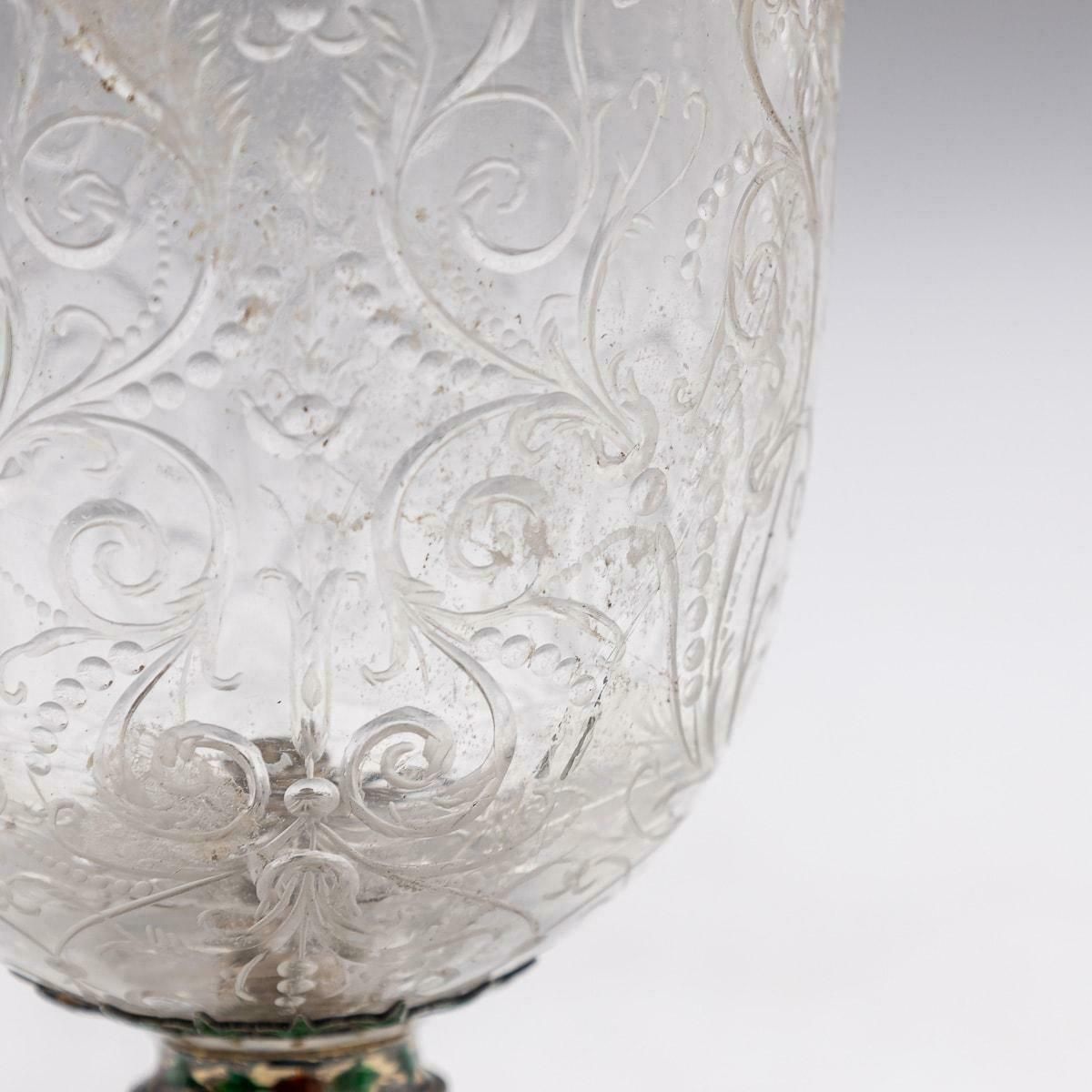photo vintage Antique 19thc Austrian Silver, Enamel & Rock Crystal Ewer, Rudolf Linke C.1890