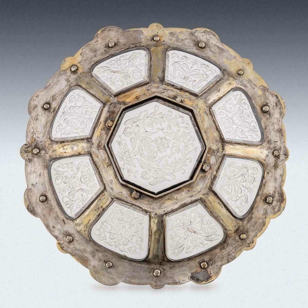 Antique 19thc Austrian Silver, Enamel & Rock Crystal Dish By Rudolf Linke C.1890 photo for sale