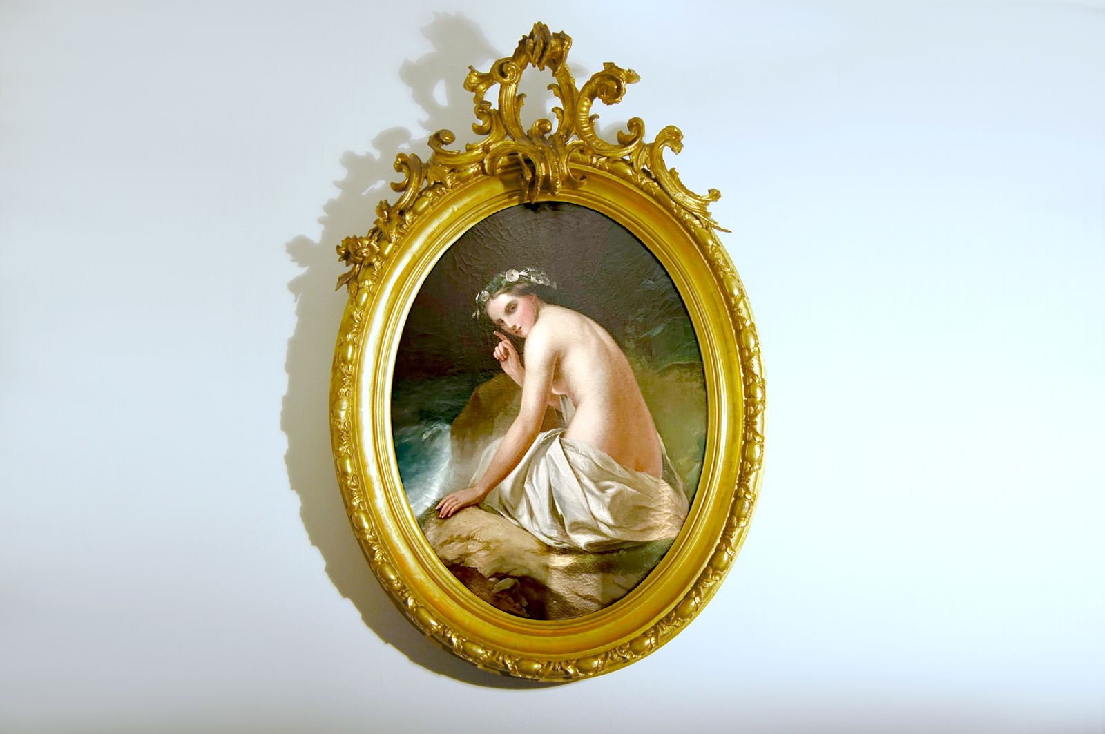 Bathing Beauty   Oil On Canvas   Ernst Friedrich Von Liphart  19th Century