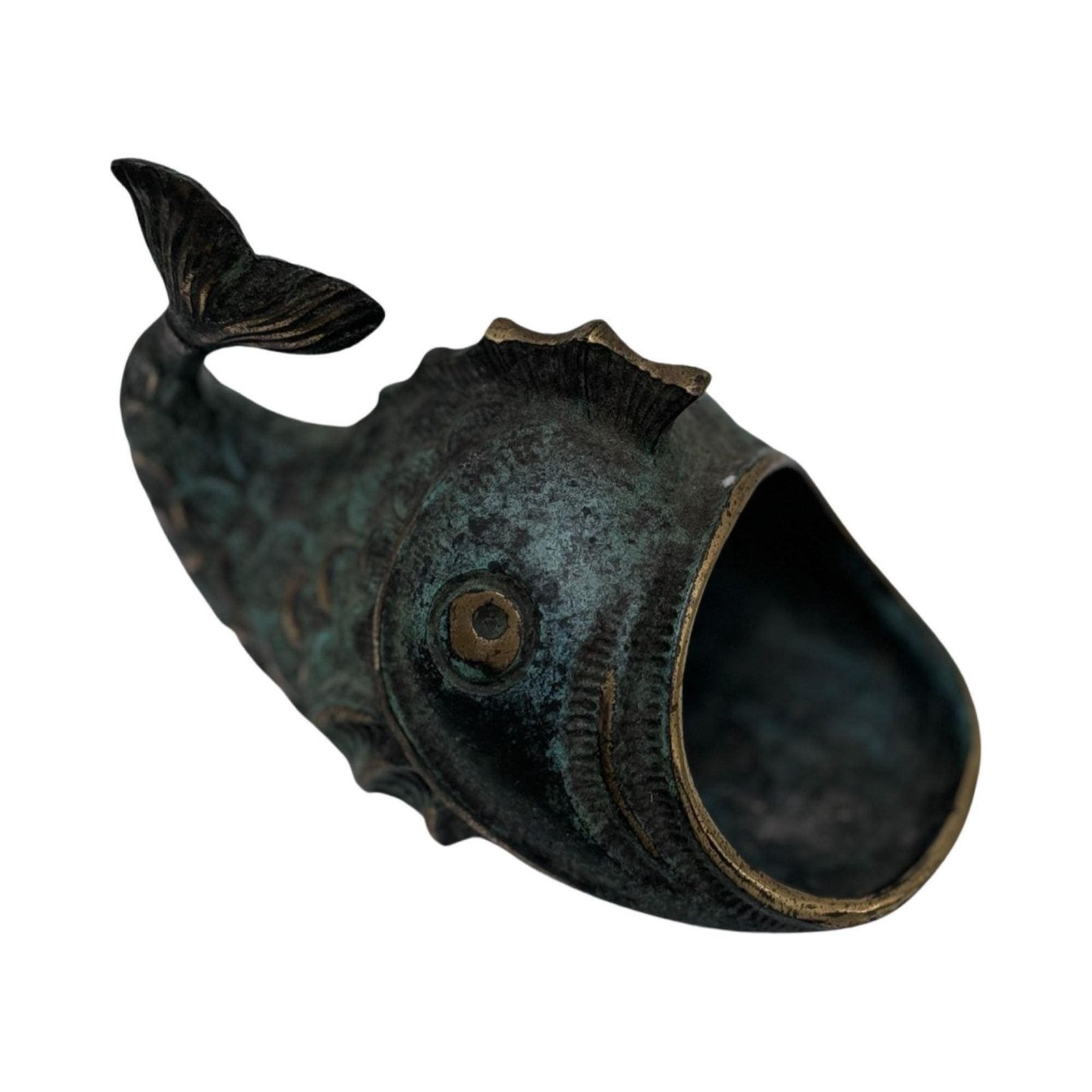 photo furniture Walter Bosse Attributed Mid Century Fish / Whale Sculpture Brass Ashtray, Austria, 1950s Animal Figurine Ring Dish Desk Decor Gift For Him